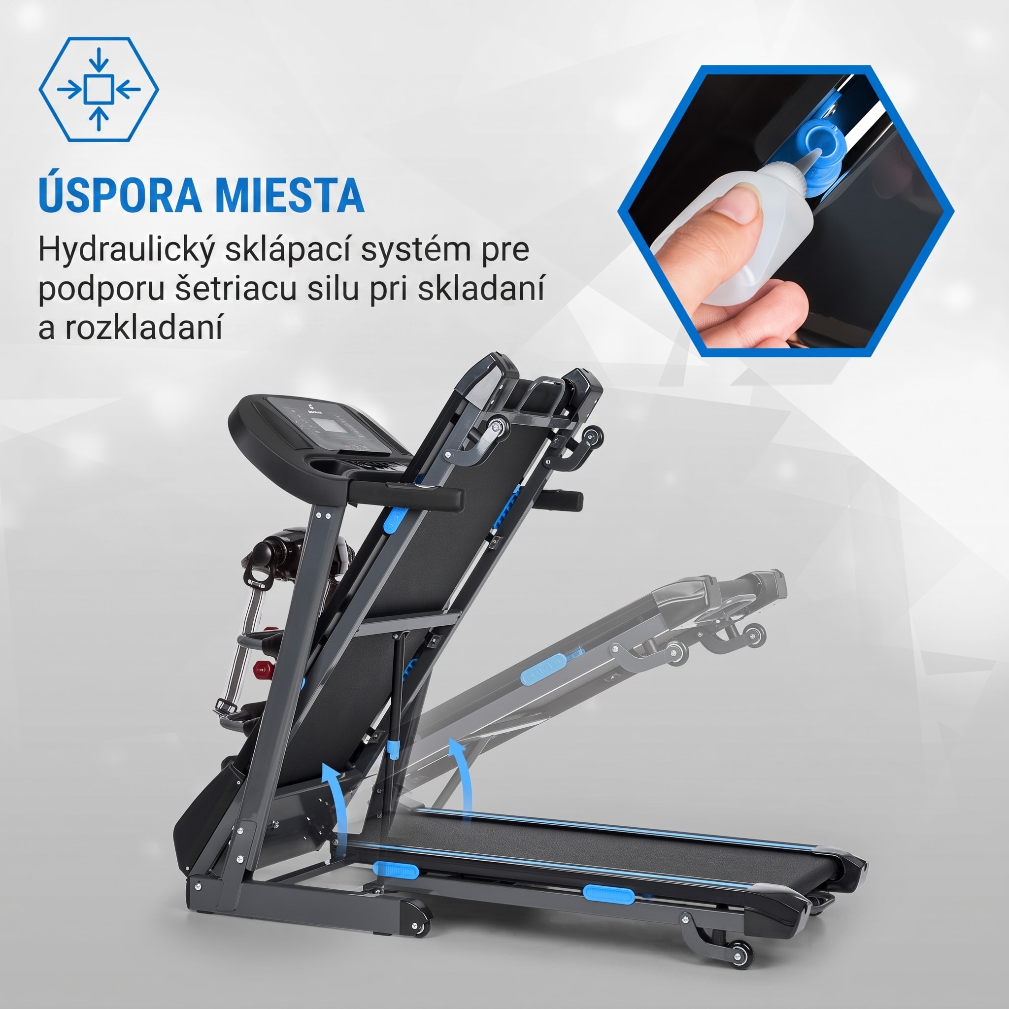 Capital Sports Pacemaker F120 Pro, bežecký pás, 4P-AntiShock Suspension, masážna stanica – Obrázok 2