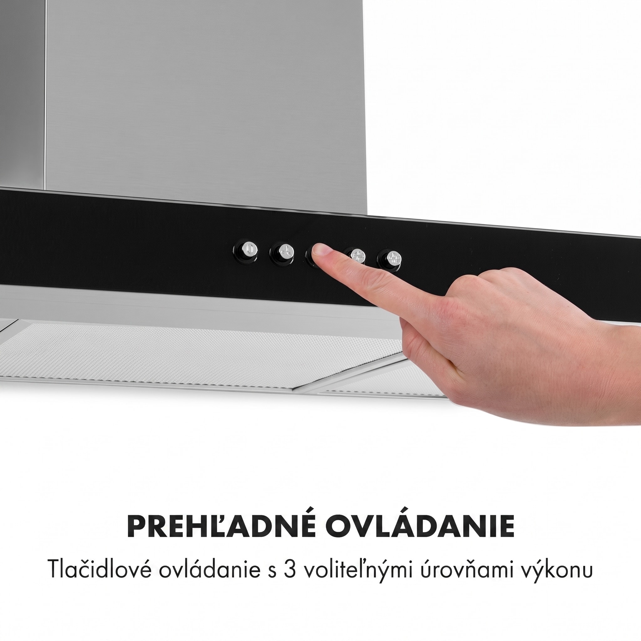 Klarstein Darya, digestor, 90 cm, 310 m³/h, nehrdzavejúca oceľ, strieborný – Obrázok 3