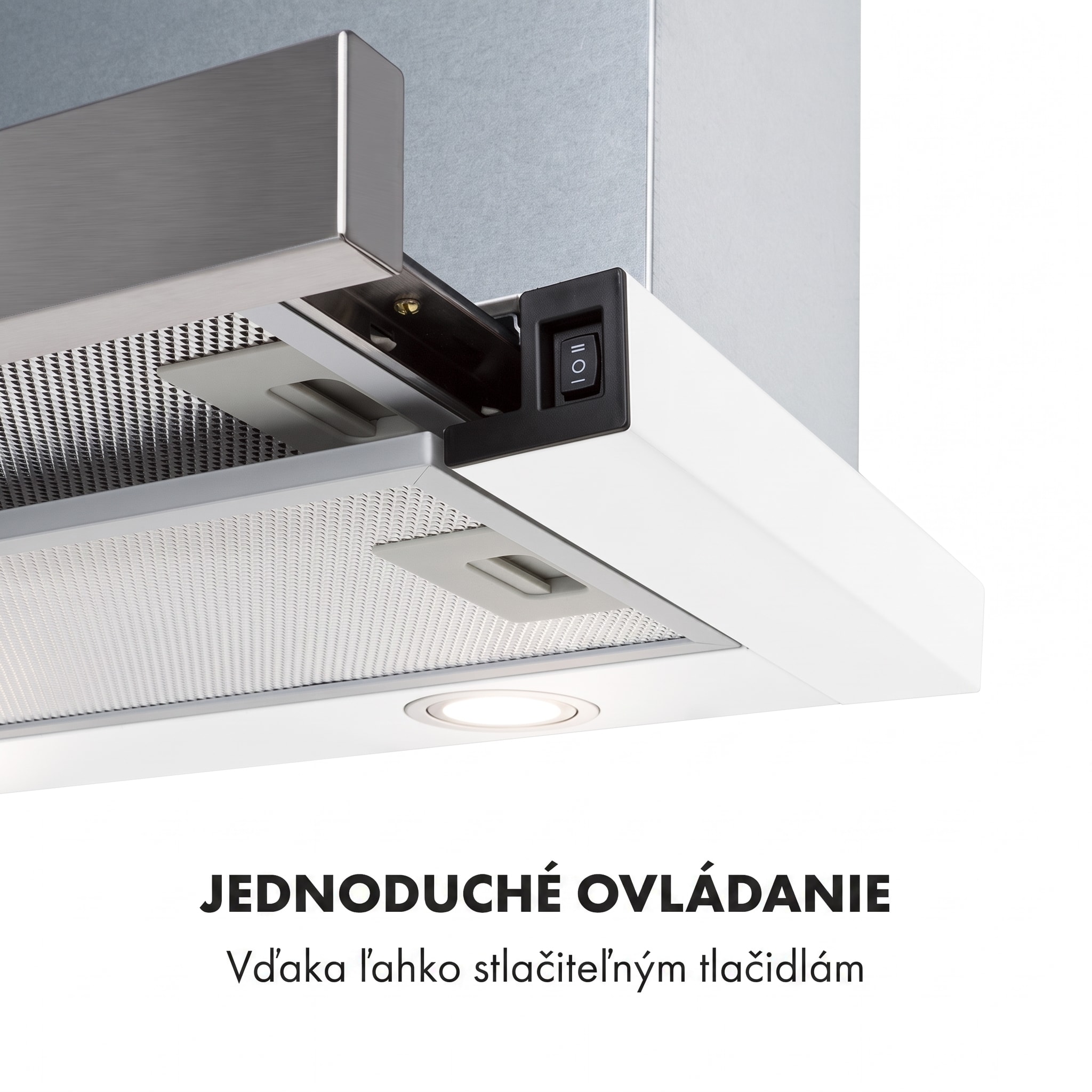 Klarstein Mariana 60 odsávač s plochým krytom 500 m³/h odťah LED biely – Obrázok 3