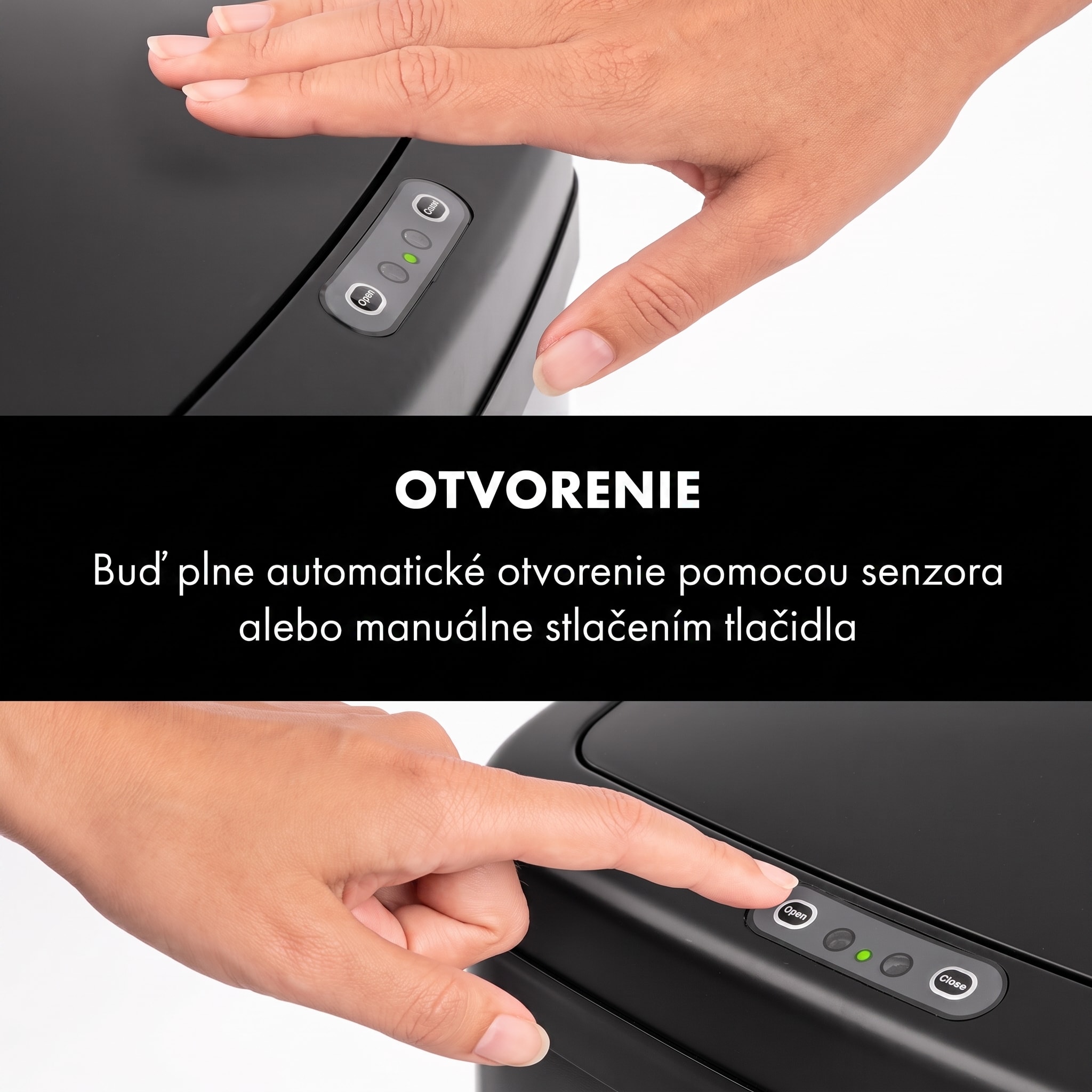 Klarstein Cleansmann, kôš na odpadky, senzor, 30 litrov, na odpadkové vrecia, ABS, čierny – Obrázok 3