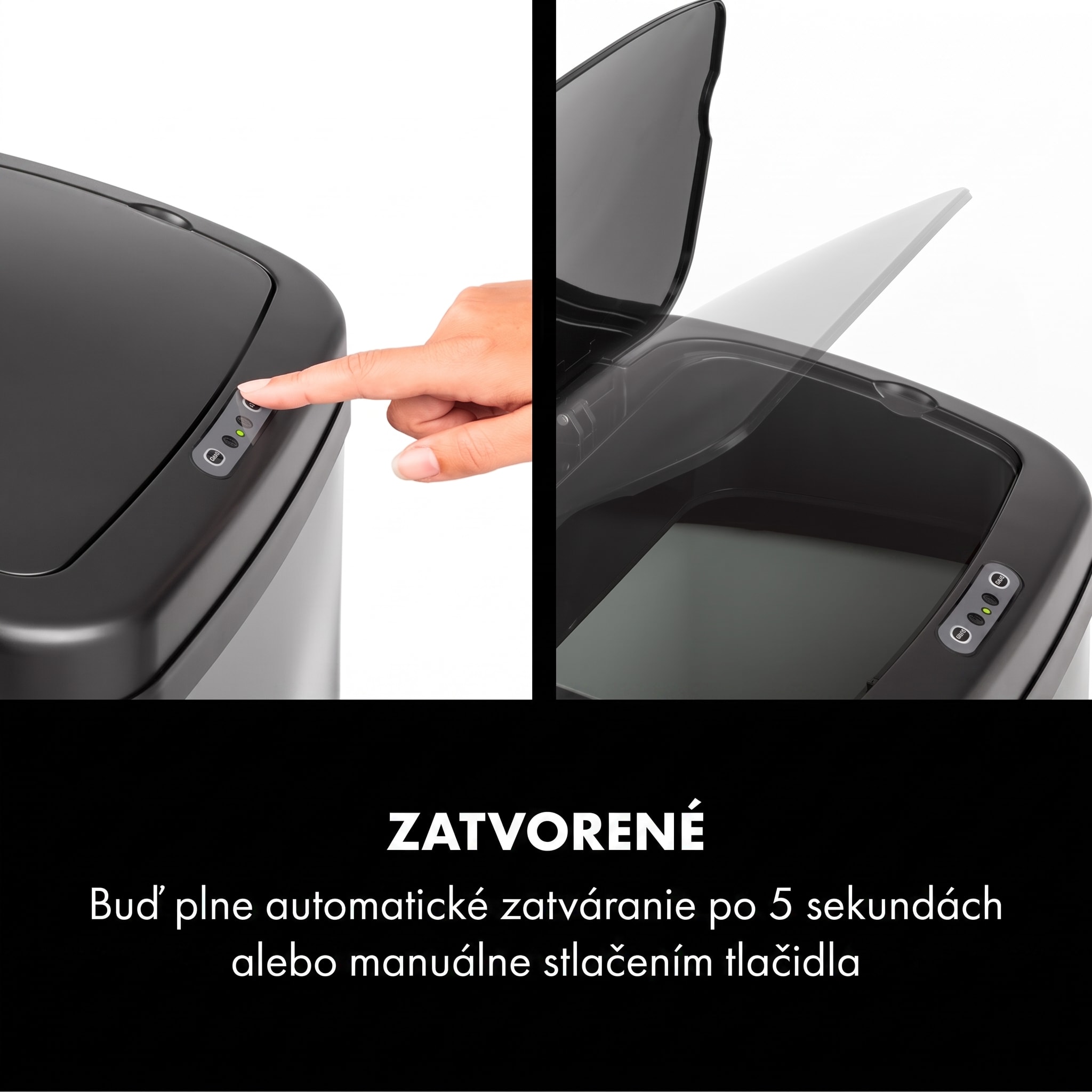 Klarstein Cleansmann, kôš na odpadky, senzor, 30 litrov, na odpadkové vrecia, ABS, čierny – Obrázok 5