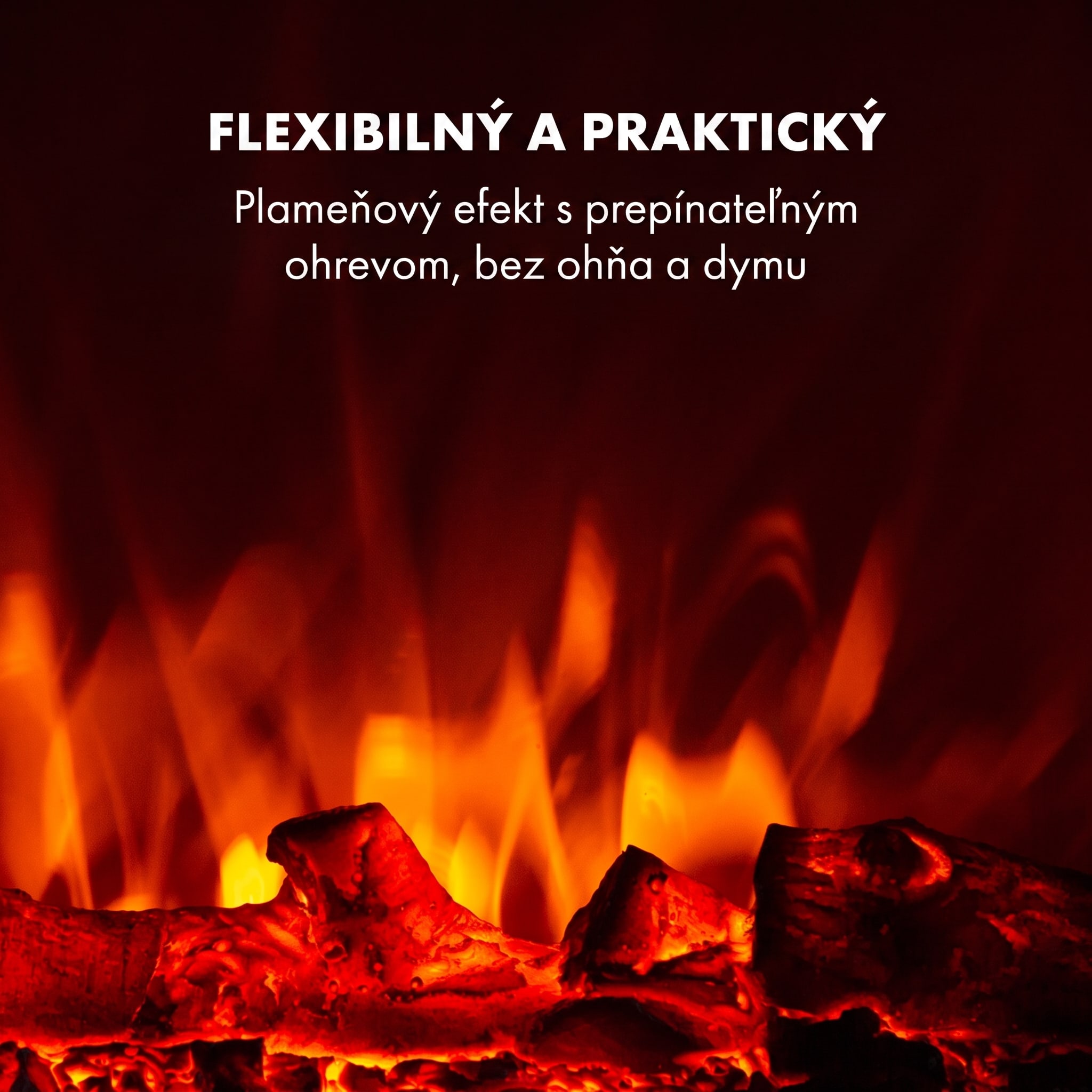 Klarstein Lausanne Luxe, elektrický krb, 2000 W, 2 úrovne ohrevu, 90 cm, nehrdzavejúca oceľ – Obrázok 4
