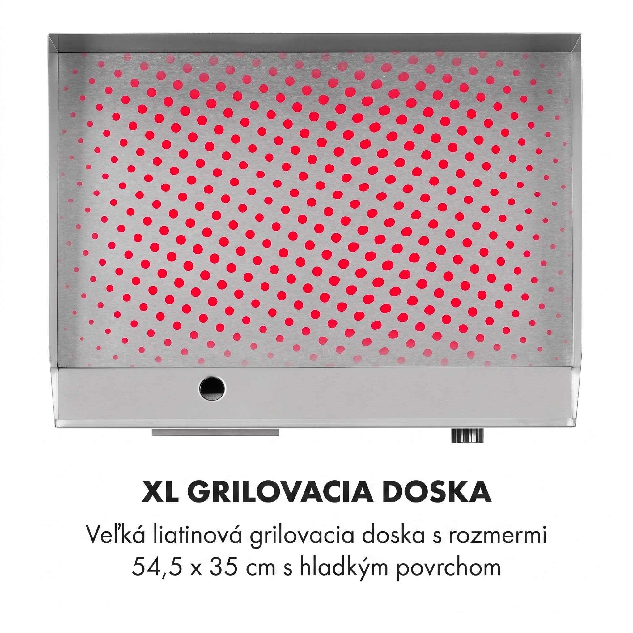 Klarstein Grillmeile 3000G, elektrický gril, 3000 W, grilovacia platňa 54,5 x 35 cm, hladký – Obrázok 3