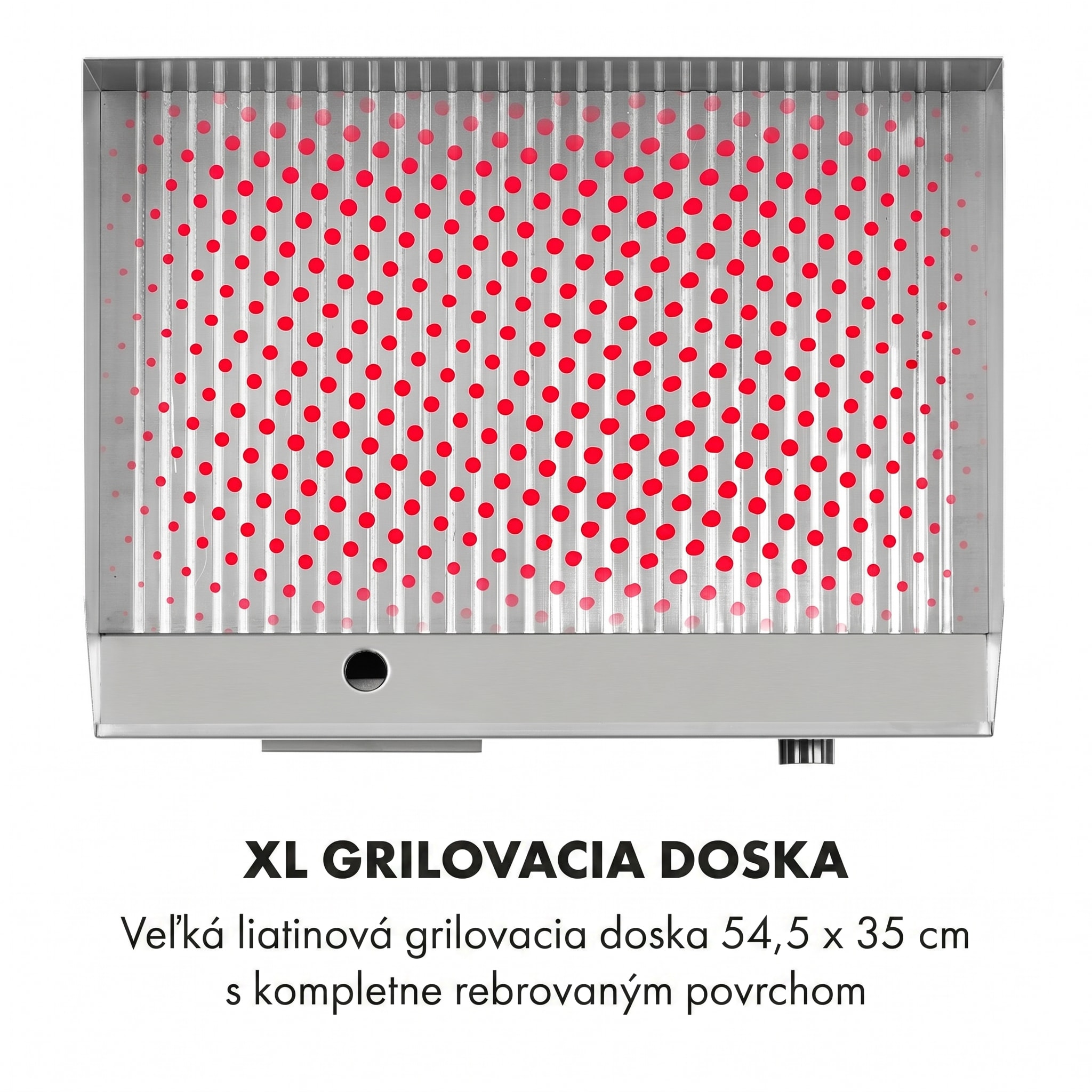 Klarstein Grillmeile 3000R, elektrický gril, 3000 W, grilovacia platňa 54,5 x 35 cm, rebrovaný – Obrázok 3