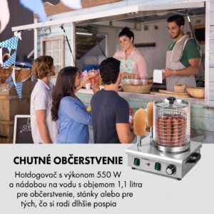 Klarstein Wurstfabrik 550, hotdogovač, 550 W, 5 l, 30 – 100 °C, sklo, nehrdzavejúca oceľ
