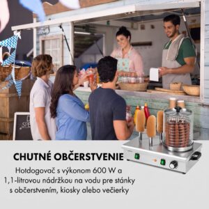 Klarstein Wurstfabrik 600, hotdogovač, 600 W, 5 l, 30 – 100 °C, sklo, nehrdzavejúca oceľ