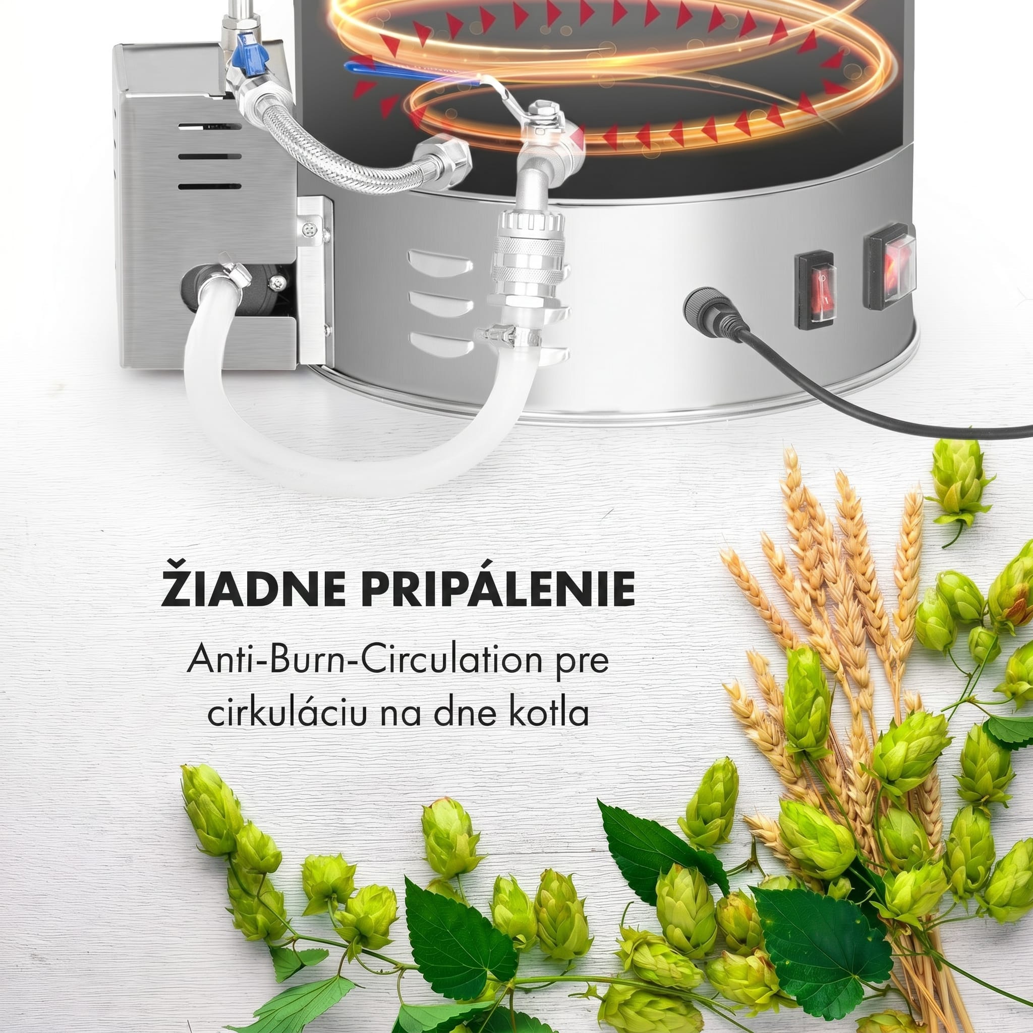 Klarstein Brauheld Pro, sladový kotol, 30 l, 2500 W, 30 – 100 °C, obehové čerpadlo, nehrdzavejúca oceľ – Obrázok 4