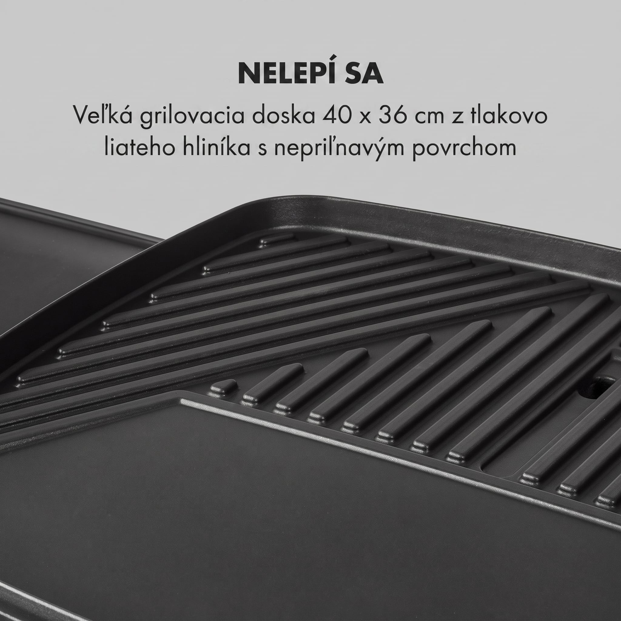 Klarstein Gatsby, elektrický gril, 2000 W, nepriľnavá grilovacia plocha, bočné stolíky, čierny – Obrázok 3