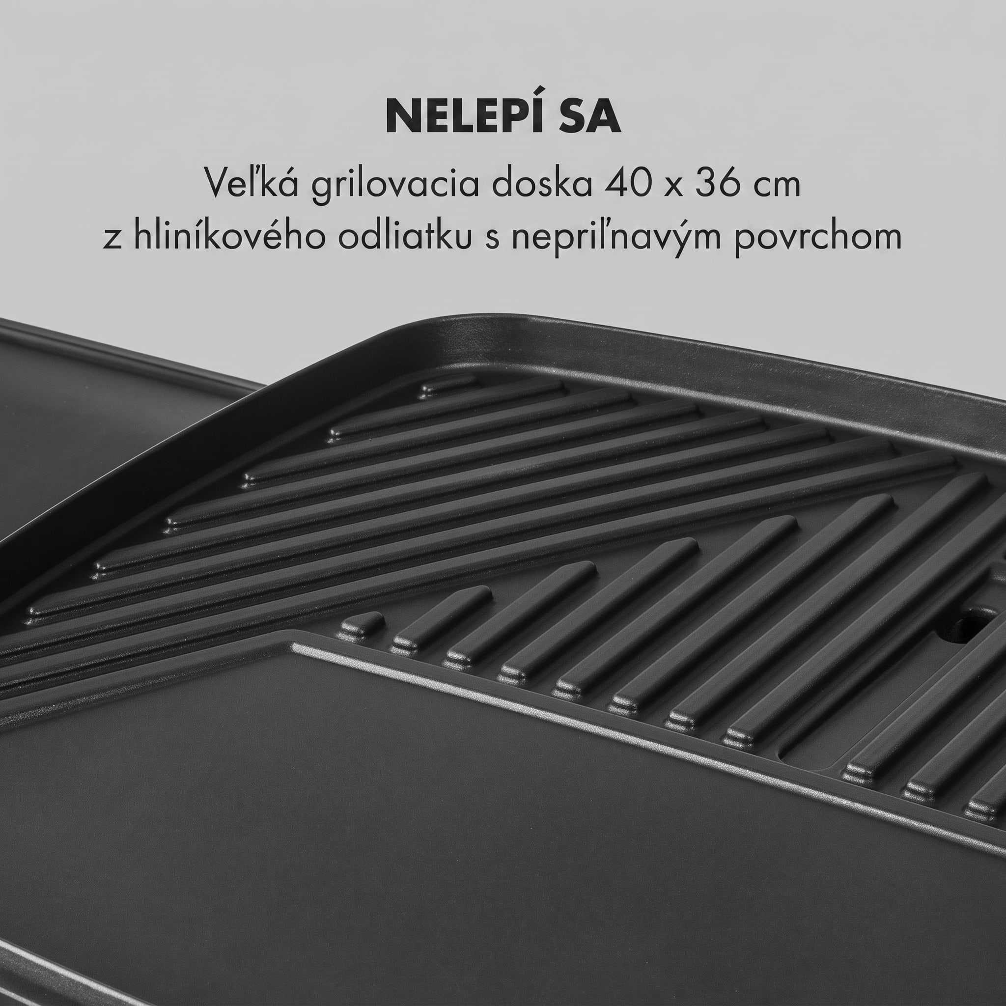Klarstein Gatsby, elektrický gril, 2000 W, nepriľnavá grilovacia plocha, bočné stolíky, béžový/čierny – Obrázok 3