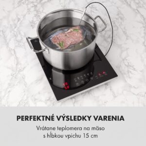 Klarstein Cook n Roll, indukčná varná doska, 2000 W, 3h časovač, 10 úrovní výkonu, čierna