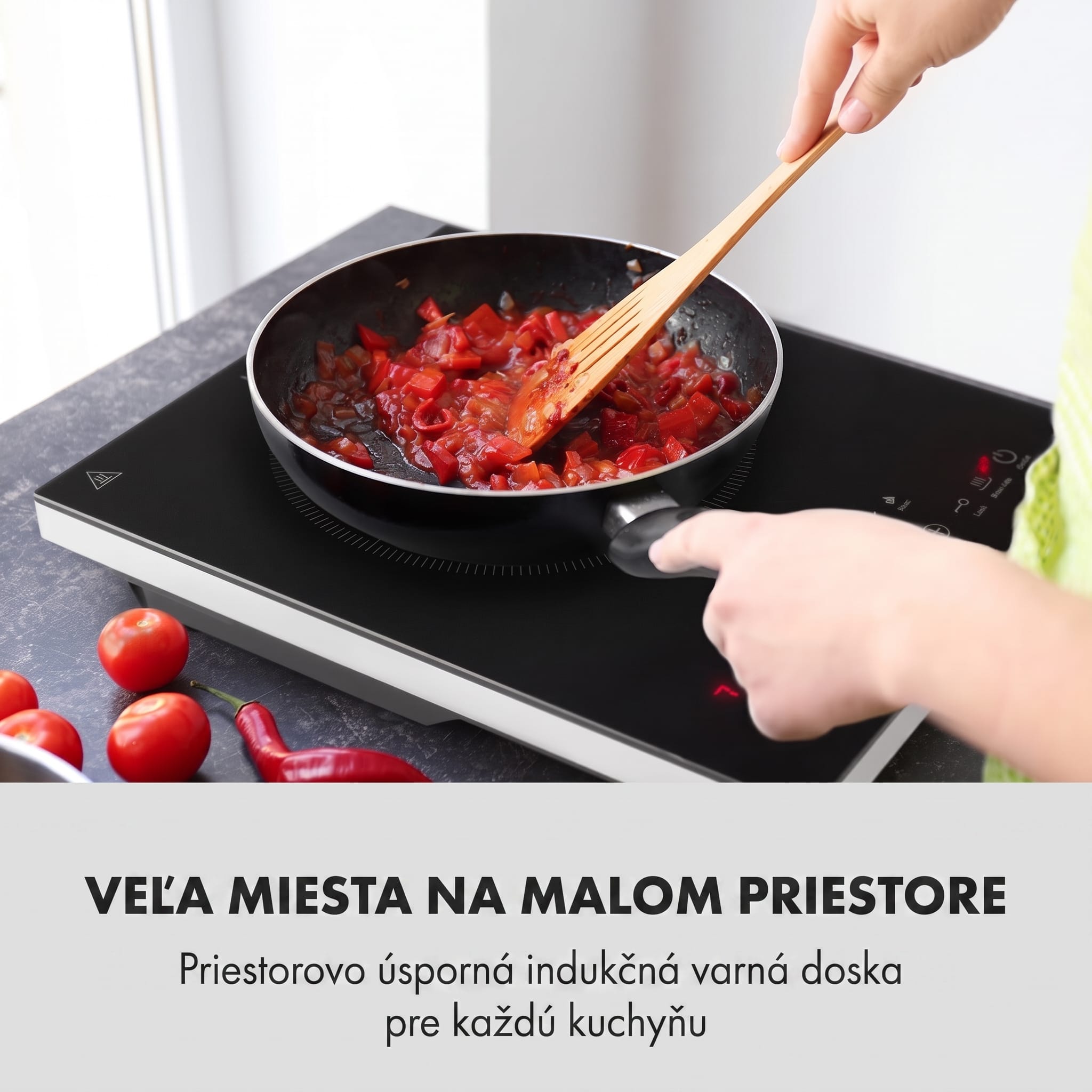 Klarstein Cook n Roll, indukčná varná doska, 2000 W, 3h časovač, 10 úrovní výkonu, čierna – Obrázok 3