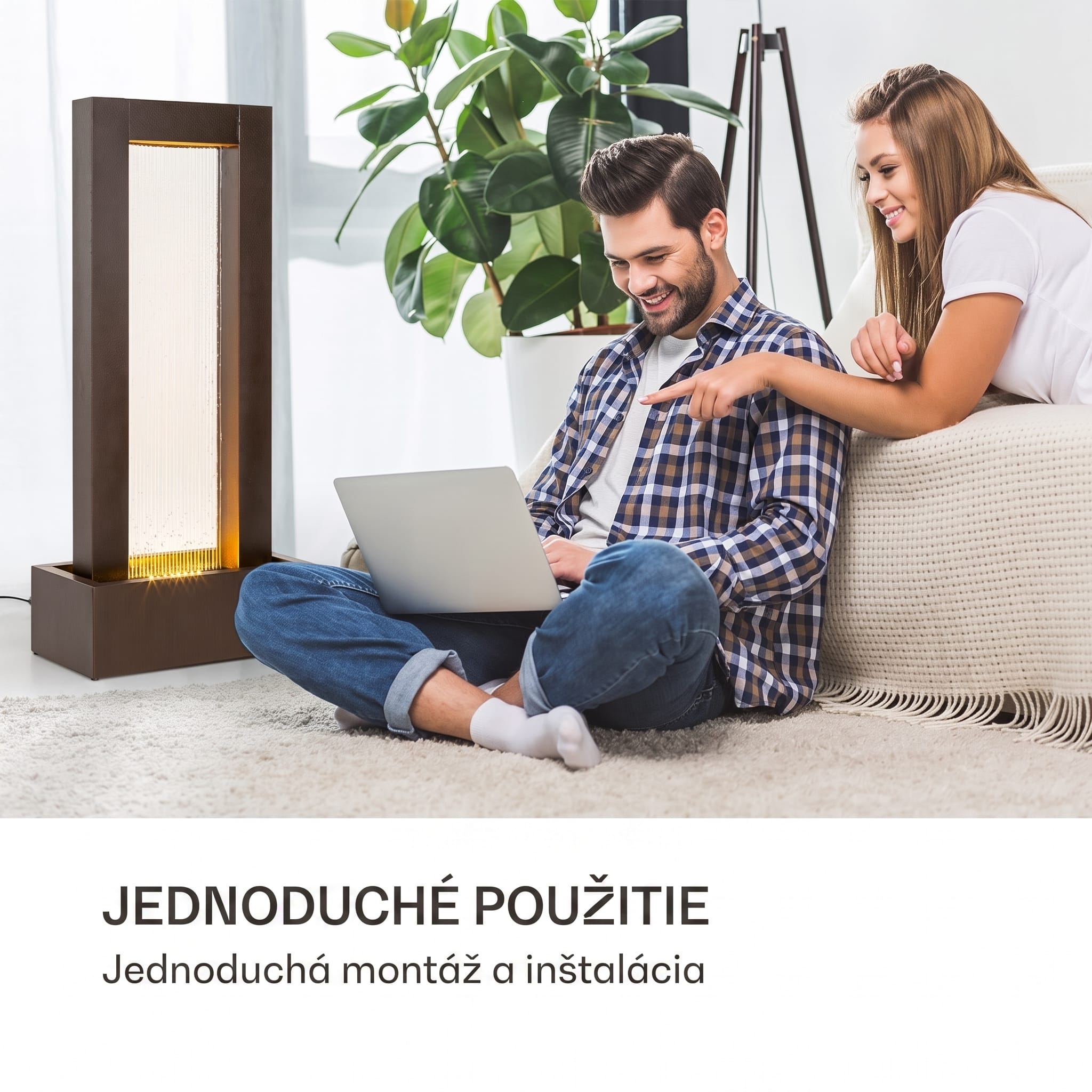 Blumfeldt Skyriver záhradná fontána, interiérová a exteriérová, LED, 10 m kábel – Obrázok 2