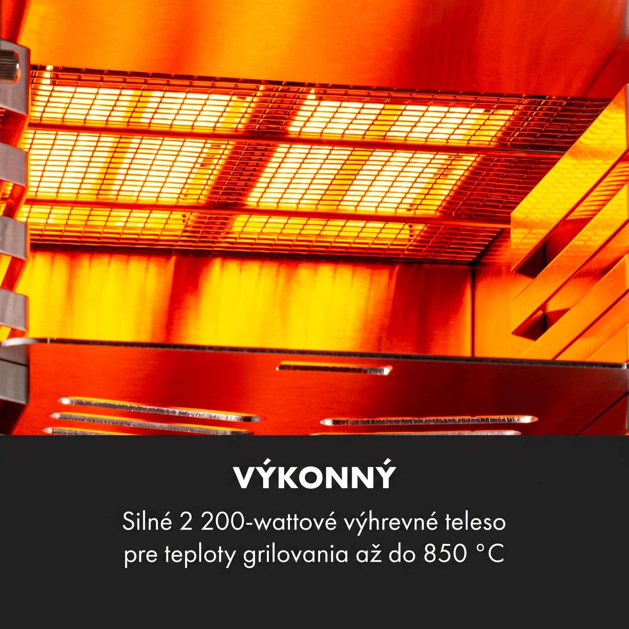 Klarstein Hannibal vysokoteplotný gril Indoor 2 200W 850°C nerez strieborný – Obrázok 3