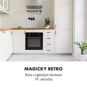 Klarstein Elizabeth, vstavaná rúra, retro dizajn, 6 funkcií, 50 – 250 °C, čierna