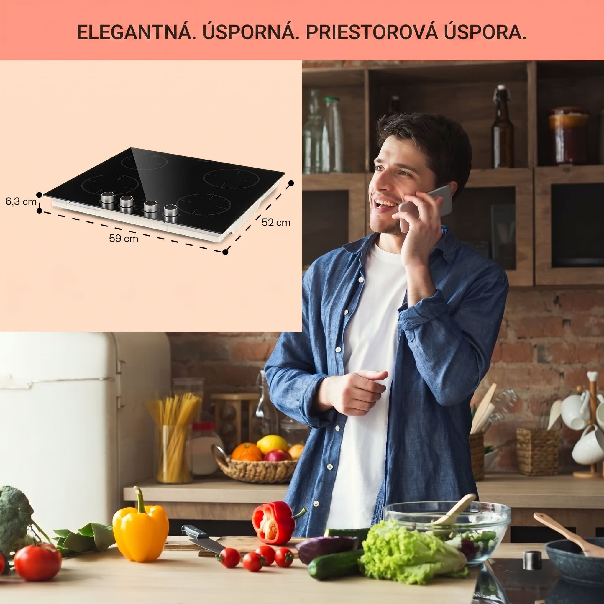 Klarstein Kochheld, indukčná varná doska, 6000 W, 4 zóny, otočné regulátory, sklo, čierna – Obrázok 5