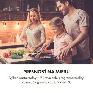 Klarstein Delicatessa 90 Hybrid, vstavaná indukčná varná doska, 7400 W, 5 zón, čierna