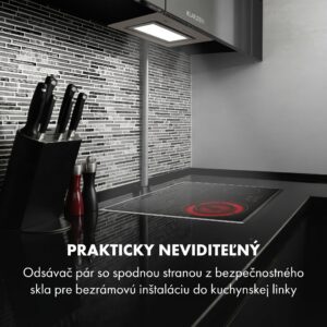 Klarstein Hektor Brilliant Edition, digestor, 52 cm, vstavaný, 506 m³/h, dotykové ovládanie, sklo, biely