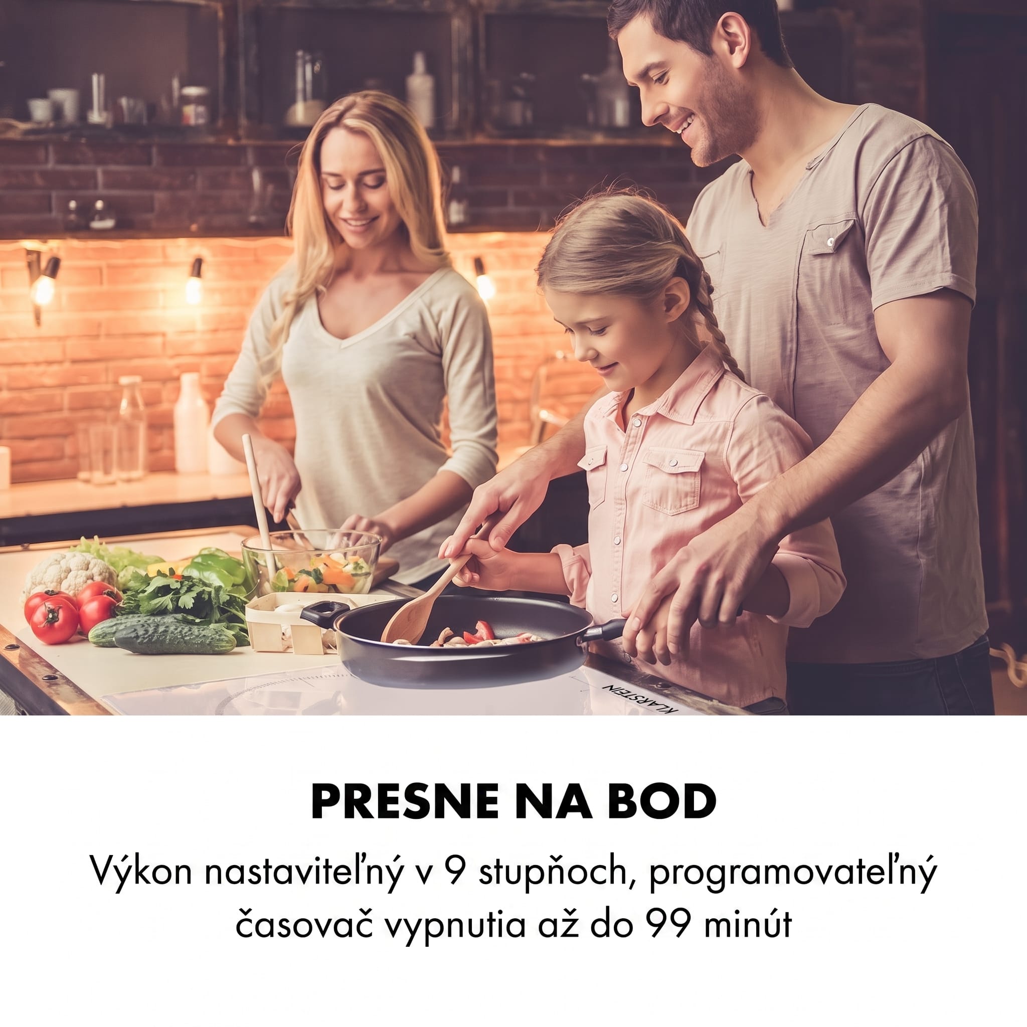 Klarstein Delicatessa 90 Hybrid, vstavaná indukčná varná doska, 7400 W, 5 zón, čierna