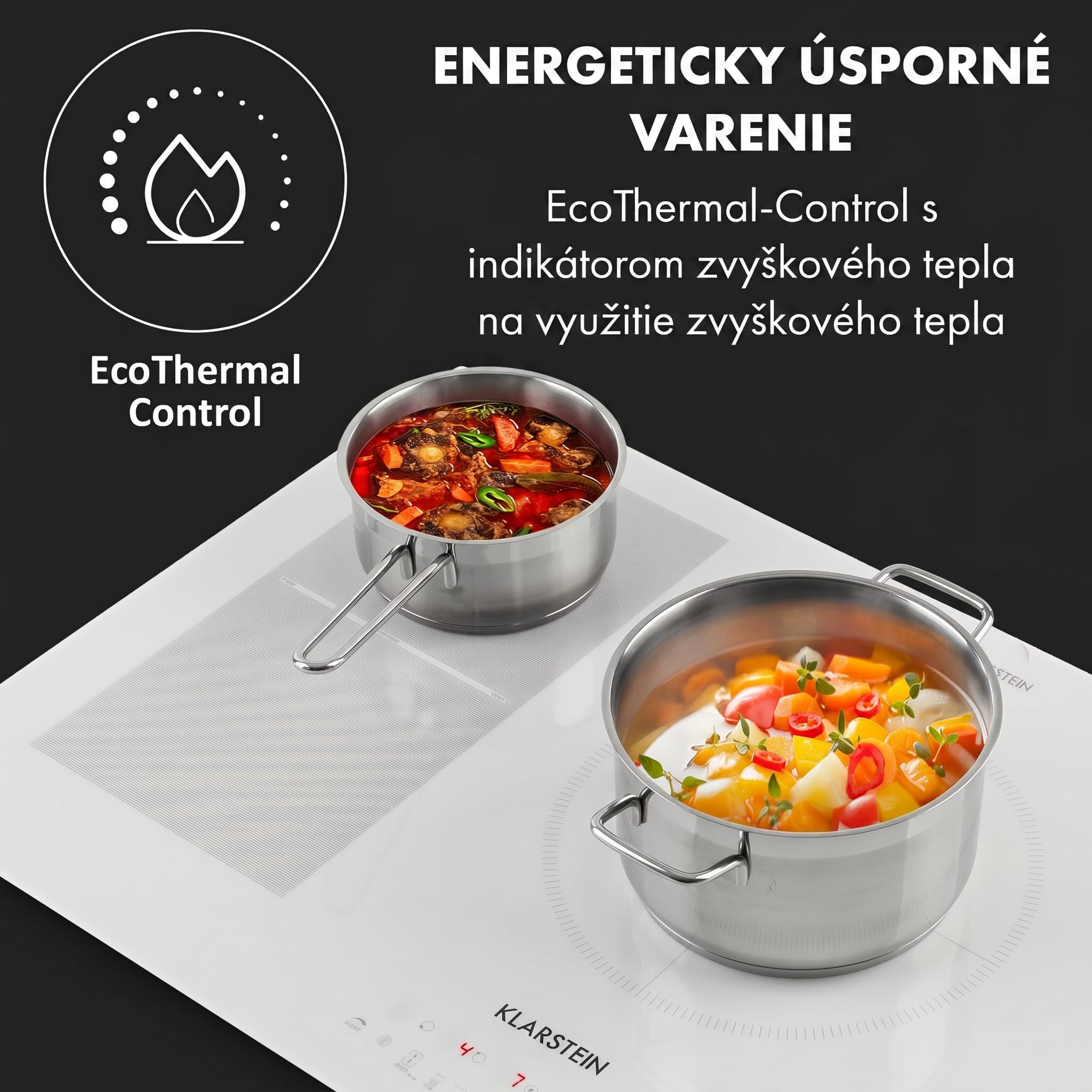 Klarstein Delicatessa 90 Hybrid, vstavaná indukčná varná doska, 7400 W, 5 zón, čierna – Obrázok 5