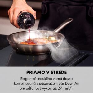 Klarstein Full House 2.0, indukčná varná doska s odsávaním, 271 m³/h, energet. trieda A