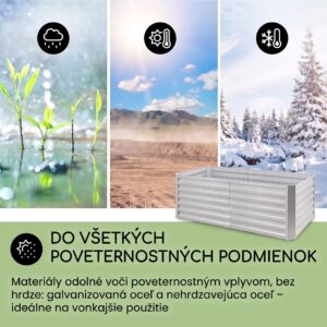 Blumfeldt High Grow Straight vyvýšený záhon 120x60x60 cm 432 l oceľ