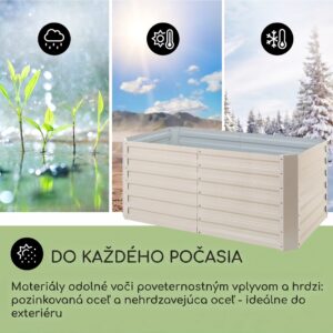 Blumfeldt Blum High Grow Straight, vyvýšený záhon, 120x60x60cm, 432l, oceľ