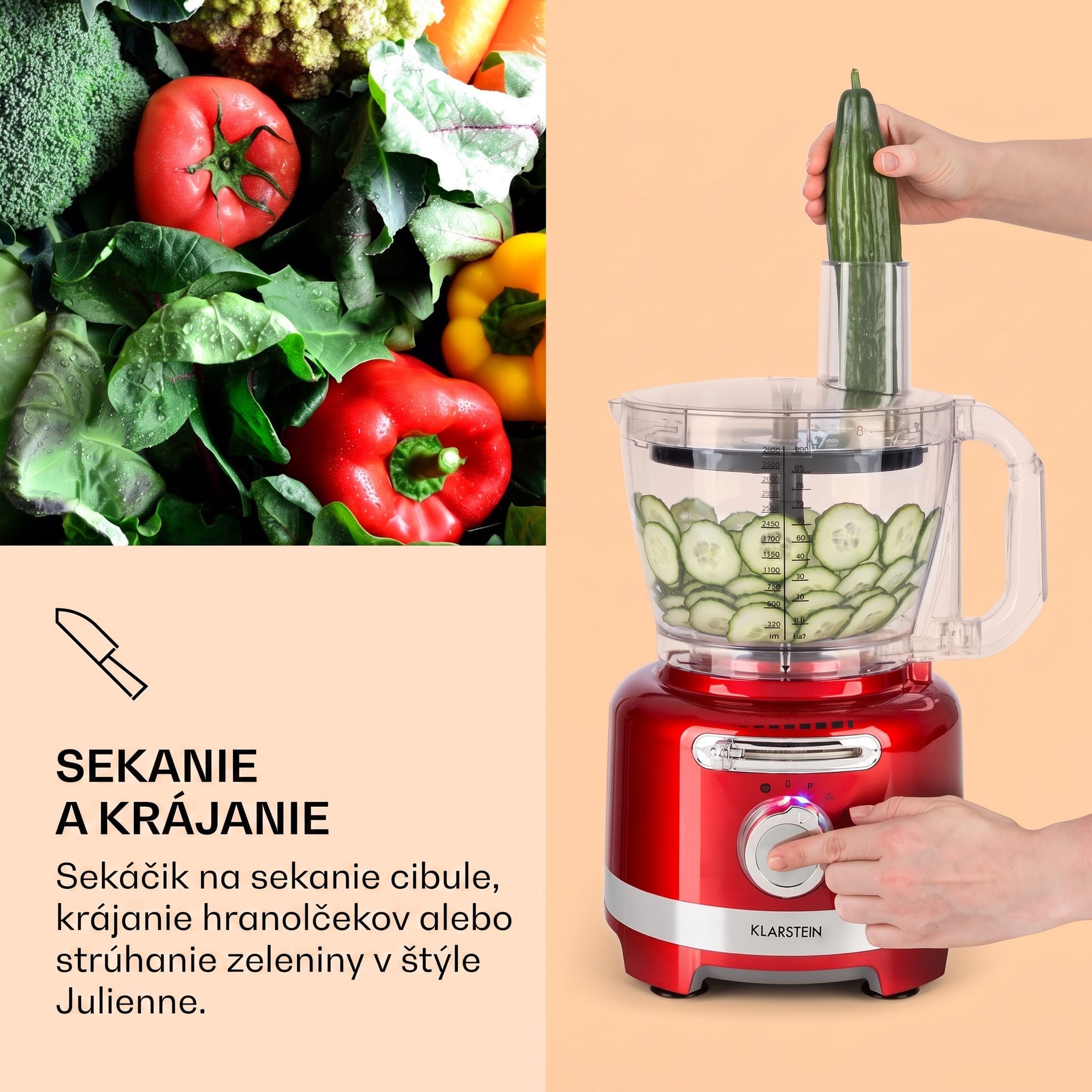 Klarstein Luca, multifunkčný mixér, 1000 W, 3 l, bezstupňové nastavenie rýchlosti, 6 režimov – Obrázok 2