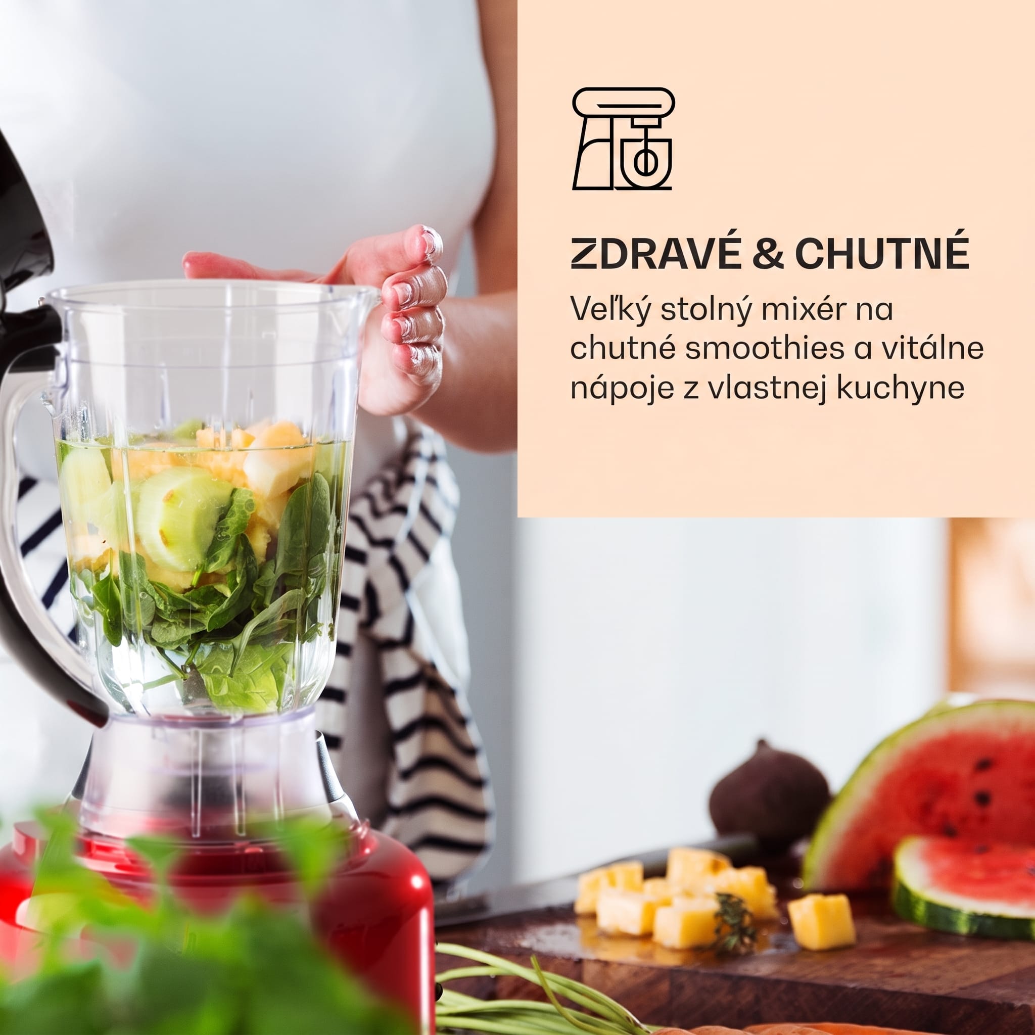 Klarstein Luca, multifunkčný mixér, 1000 W, 3 l, bezstupňové nastavenie rýchlosti, 6 režimov – Obrázok 3