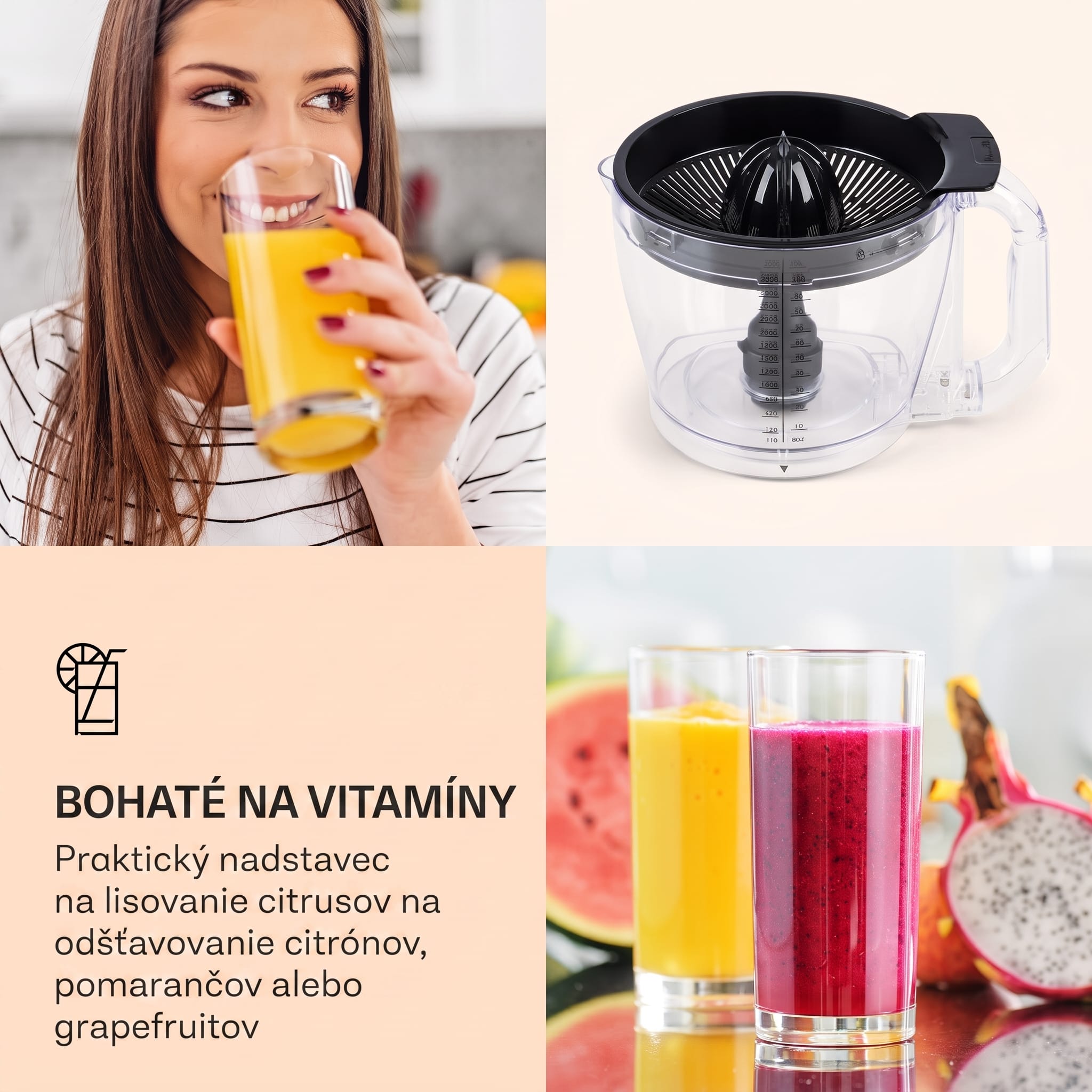 Klarstein Luca, multifunkčný mixér, 1000 W, 3 l, bezstupňové nastavenie rýchlosti, 6 režimov – Obrázok 4