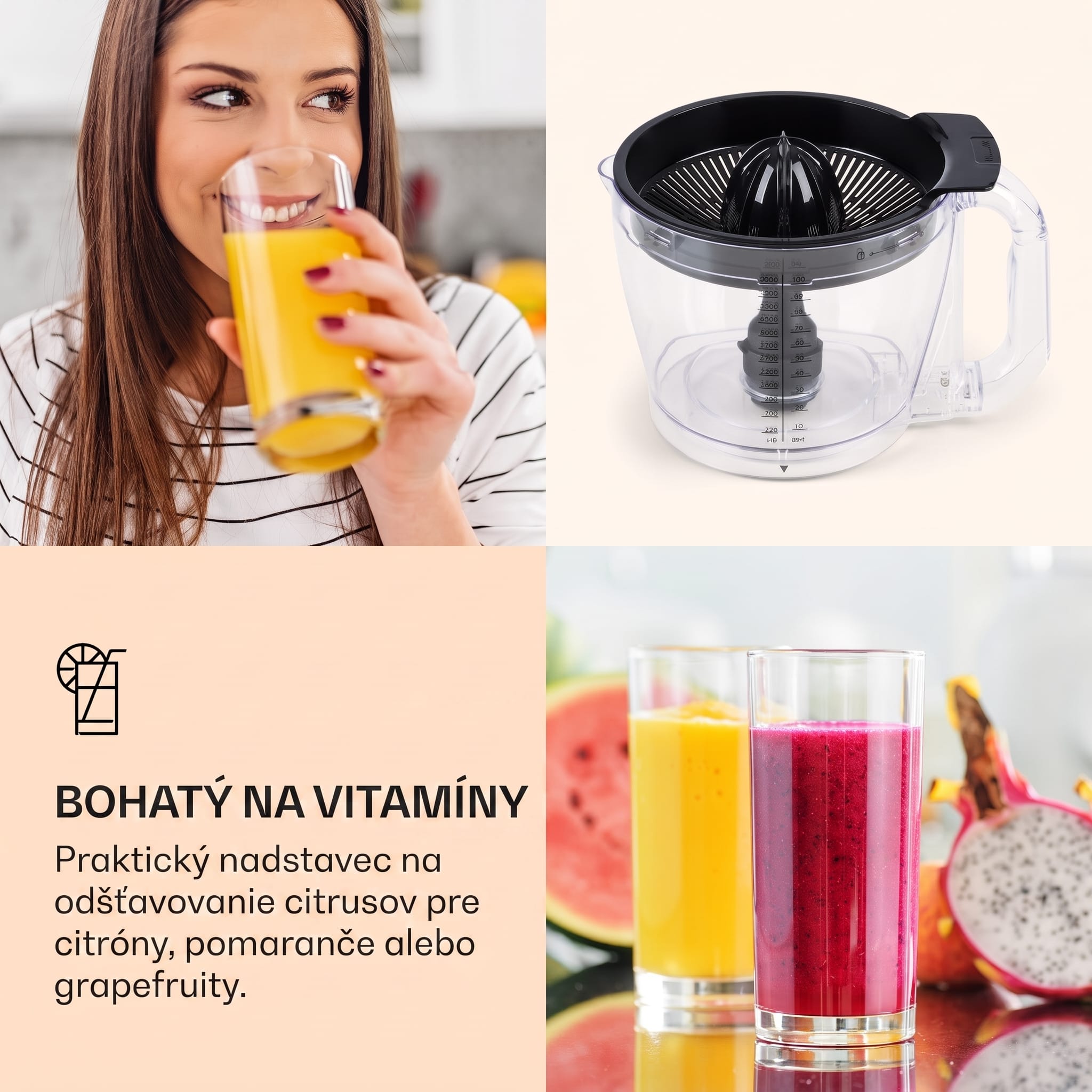 Klarstein Luca, multifunkčný mixér, 1000 W, 3 l, bezstupňové nastavenie rýchlosti, 6 režimov – Obrázok 4