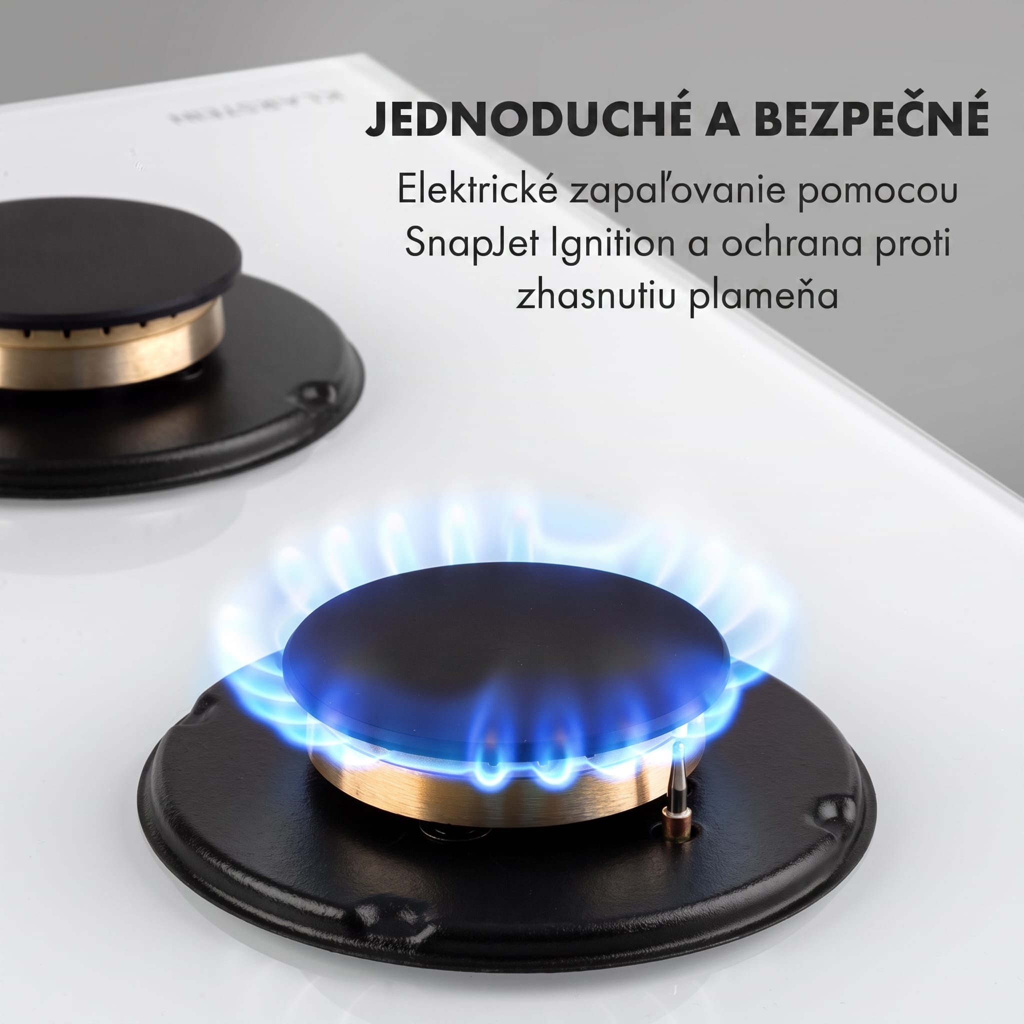 Klarstein Goldflame 4, plynová varná doska, 4 mosadzné horáky, sklokeramika – Obrázok 3
