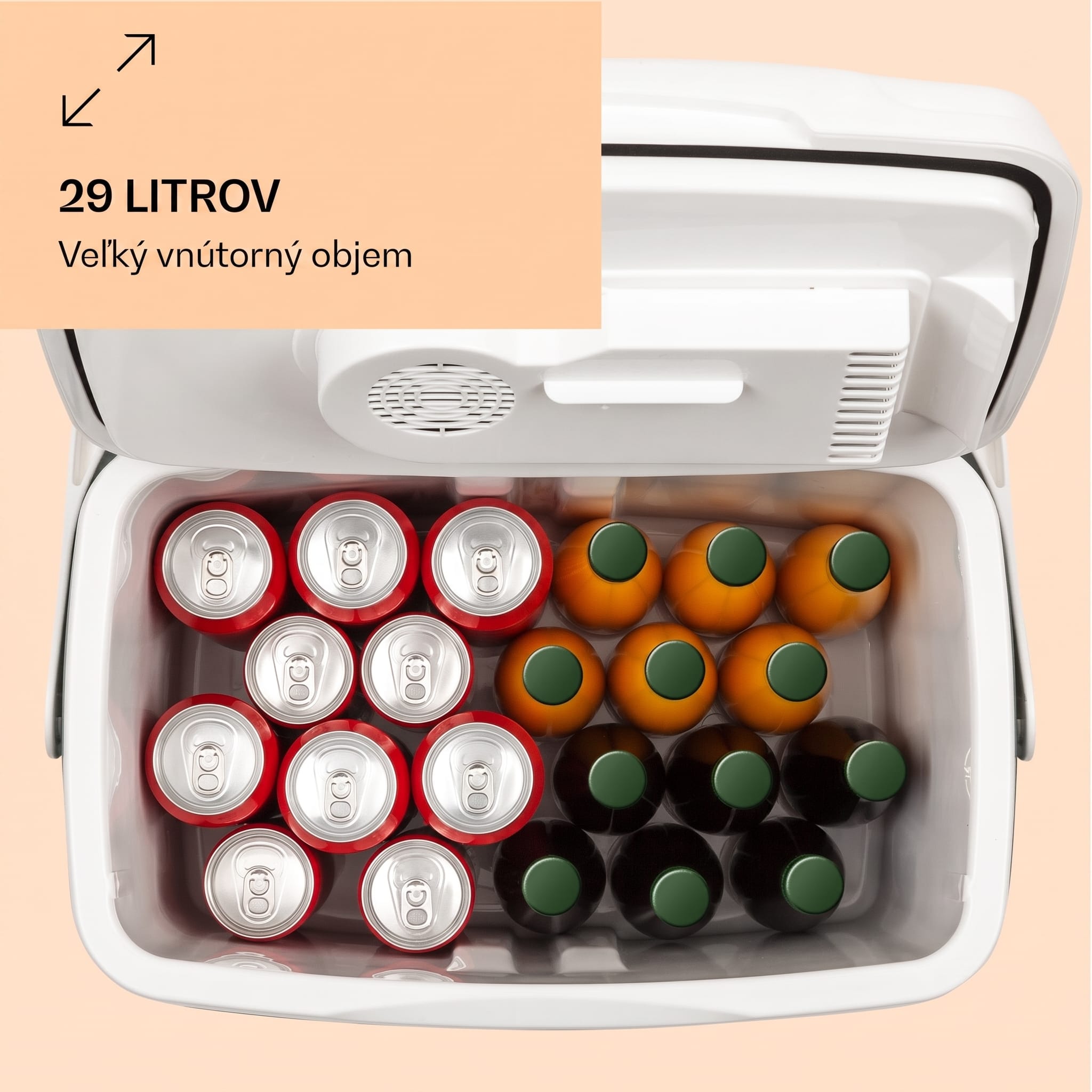Klarstein BeerBelly 29, autochladnička, elektrický chladiaci box, funkcia chladenia a udržiavania tepla, USB port, režim ECO – Obrázok 3
