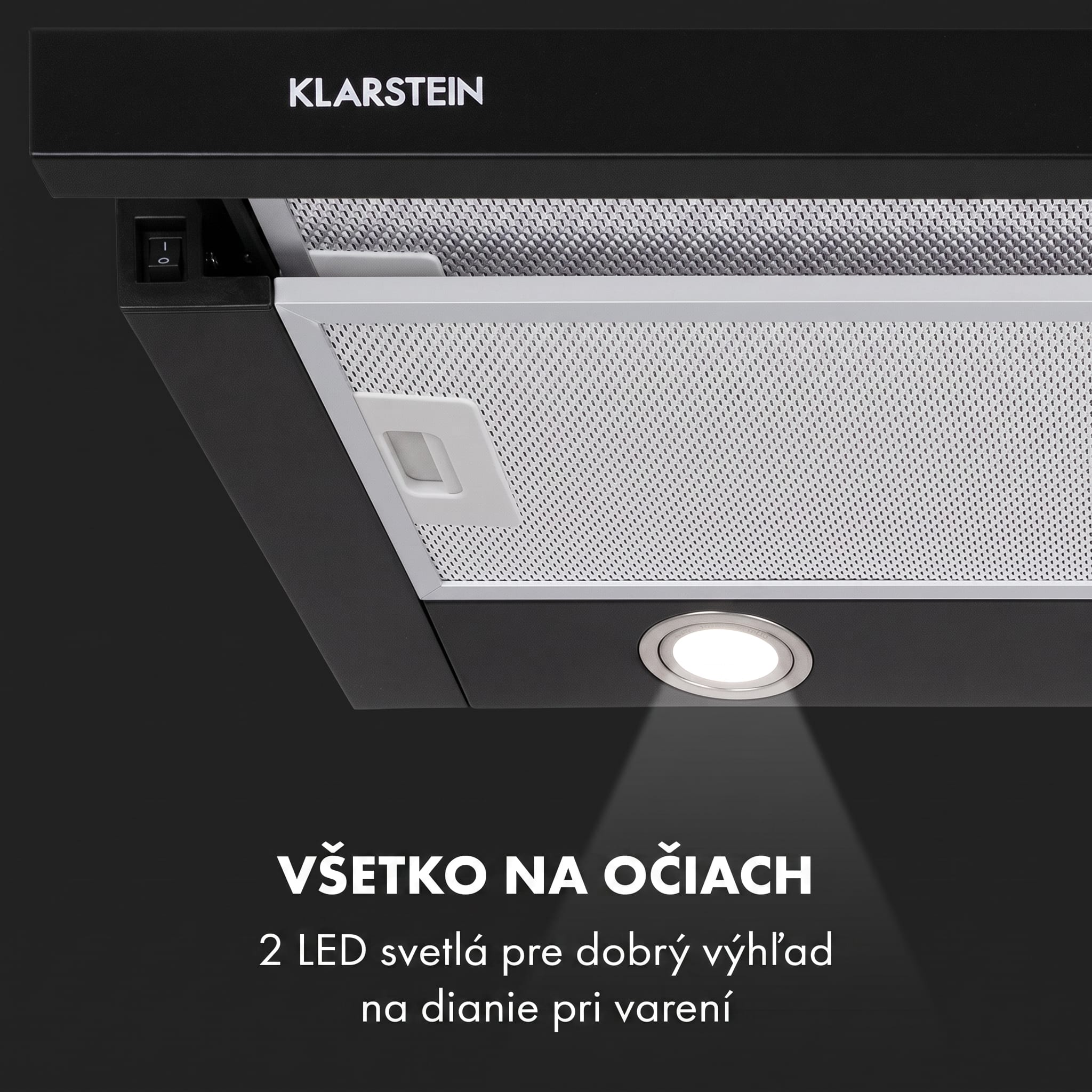 Klarstein Mariana 60, plochý digestor, 500 m³/h, odsávanie vzduchu, LED – Obrázok 4