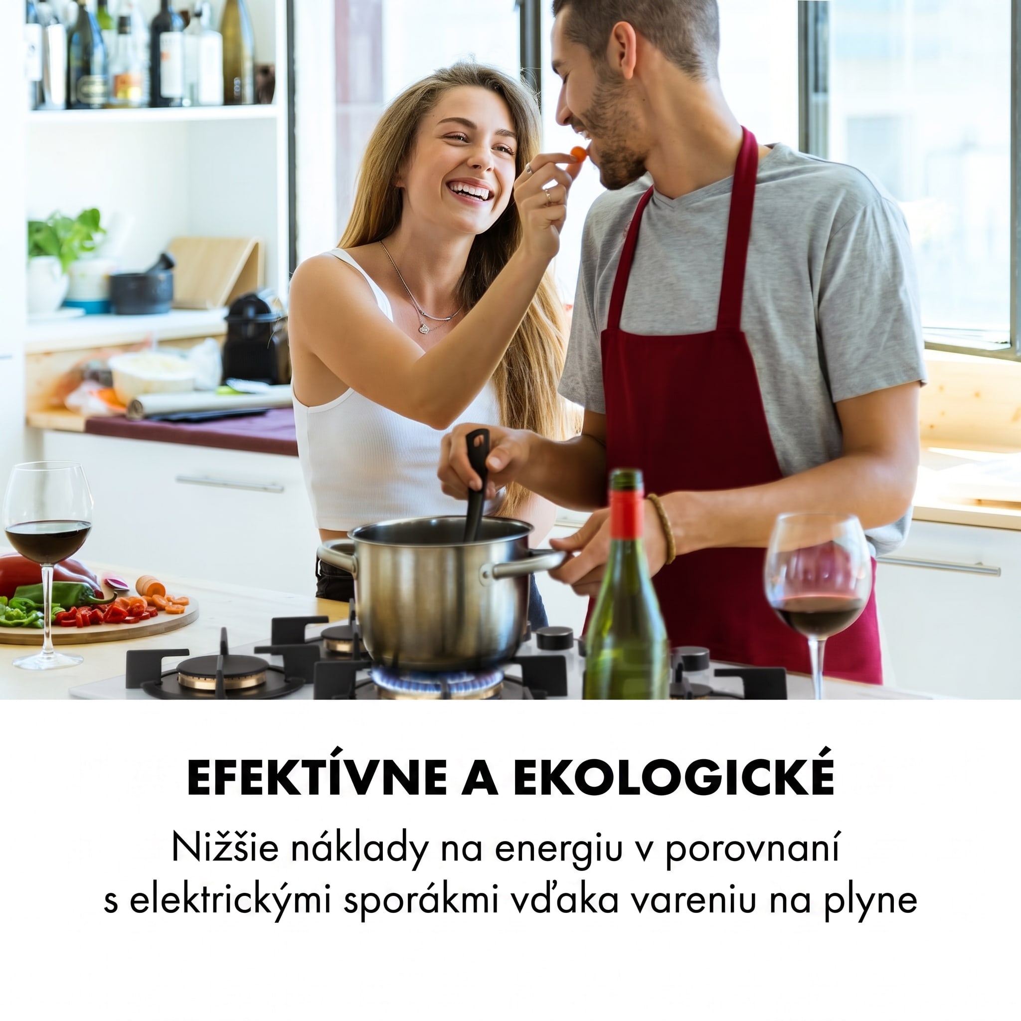 Klarstein Goldflame 5, plynová varná doska, 5 mosadzné horáky, sklokeramika