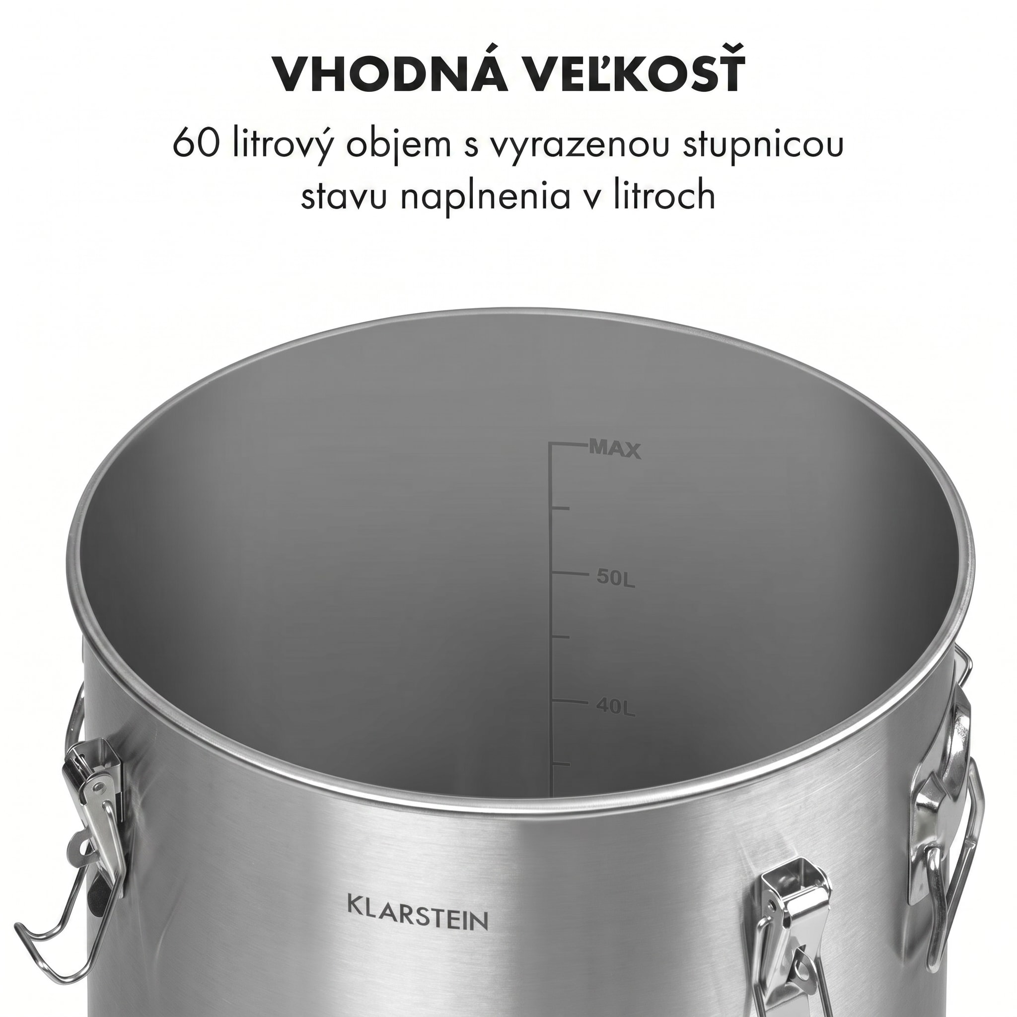 Klarstein Gärkeller Pro XL, fermentačný kotol, 60 l, výpustný ventil na kvasinky, nehrdzavejúca oceľ – Obrázok 2