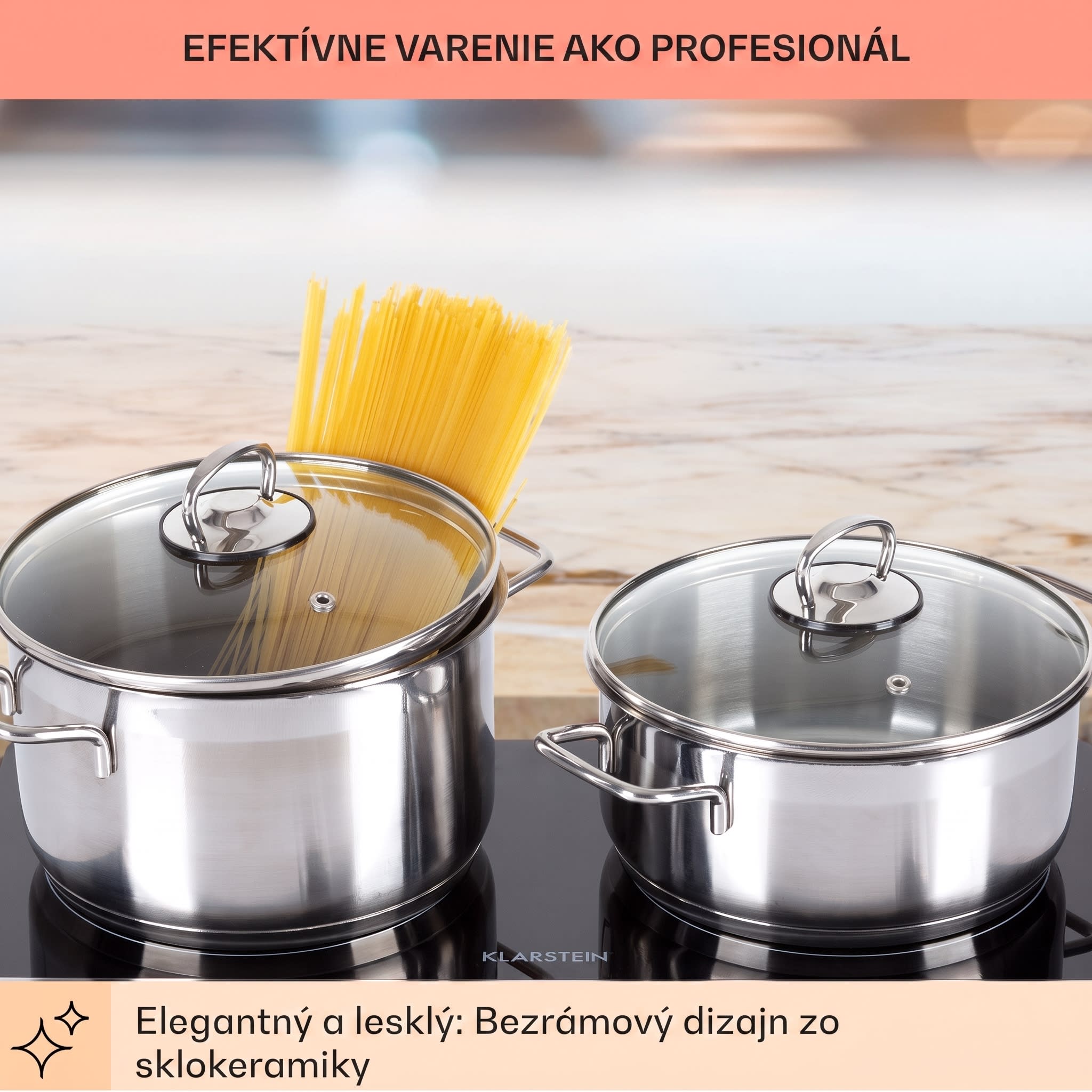 Klarstein Cookbuddy, varná doska, 2400 W, 2 platničky, 5 úrovní výkonu, sklokeramika – Obrázok 2