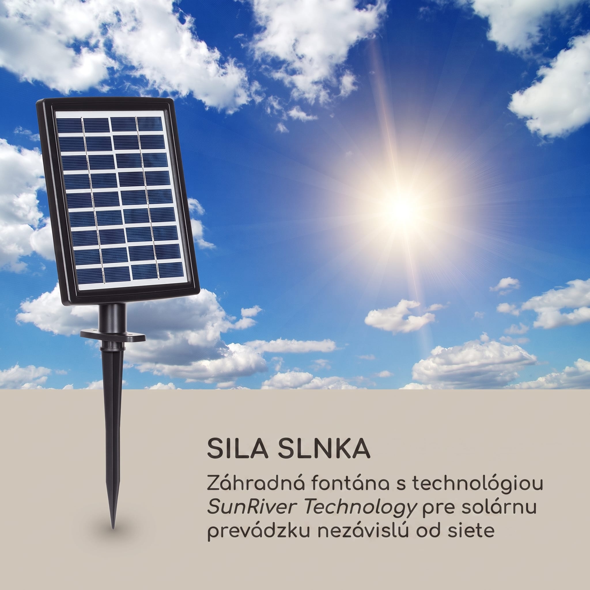 Blumfeldt Dharma solárna fontána LED 48 x 72 x 41 cm (ŠxVxH) polyrezín