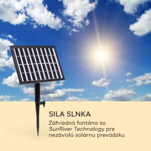 Blumfeldt Fez, solárna fontána, LED, 34 × 76 × 36 cm (Š × V × H), polyresin