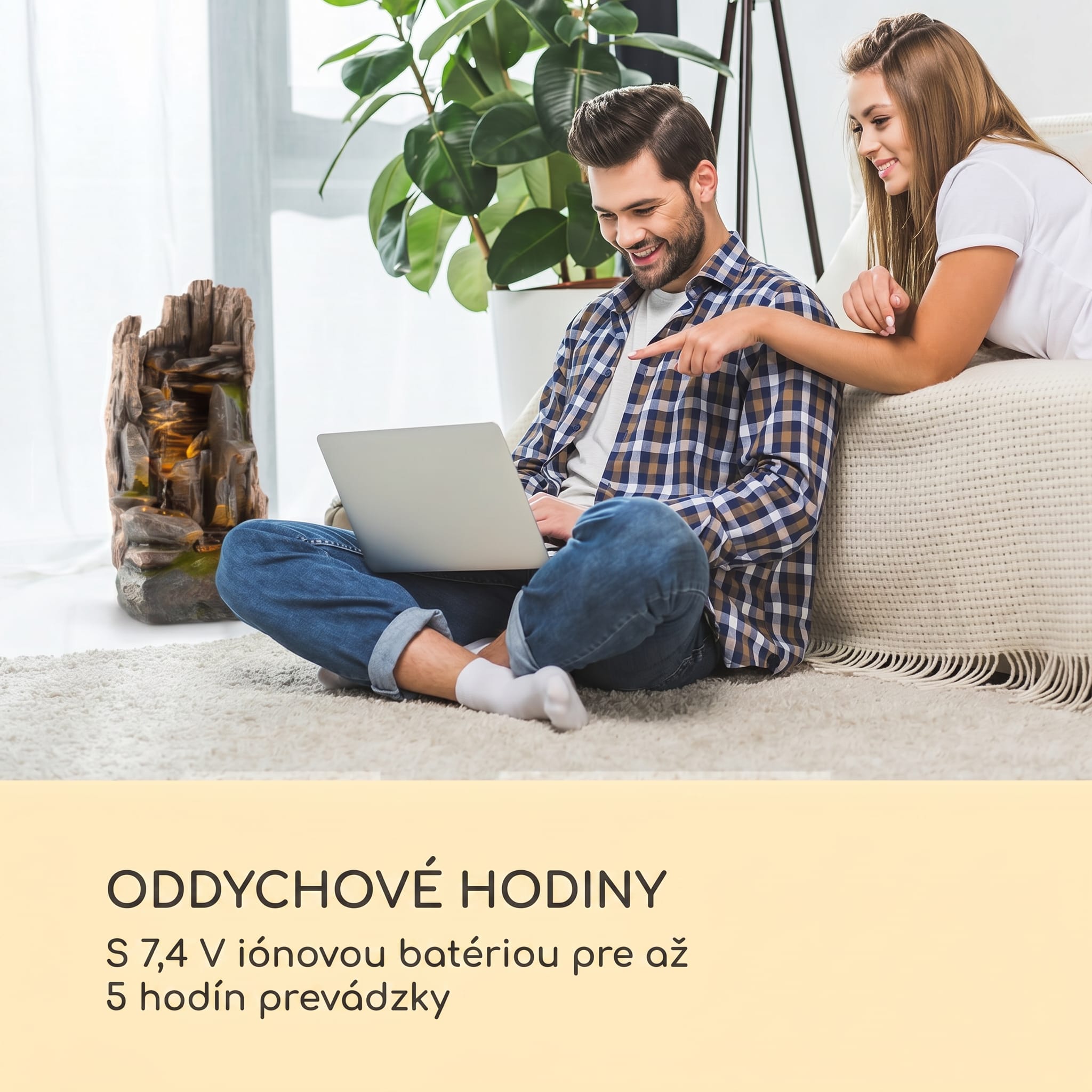 Blumfeldt Mystic Tree solárna fontána s LED osvetlením, polyrezín – Obrázok 5