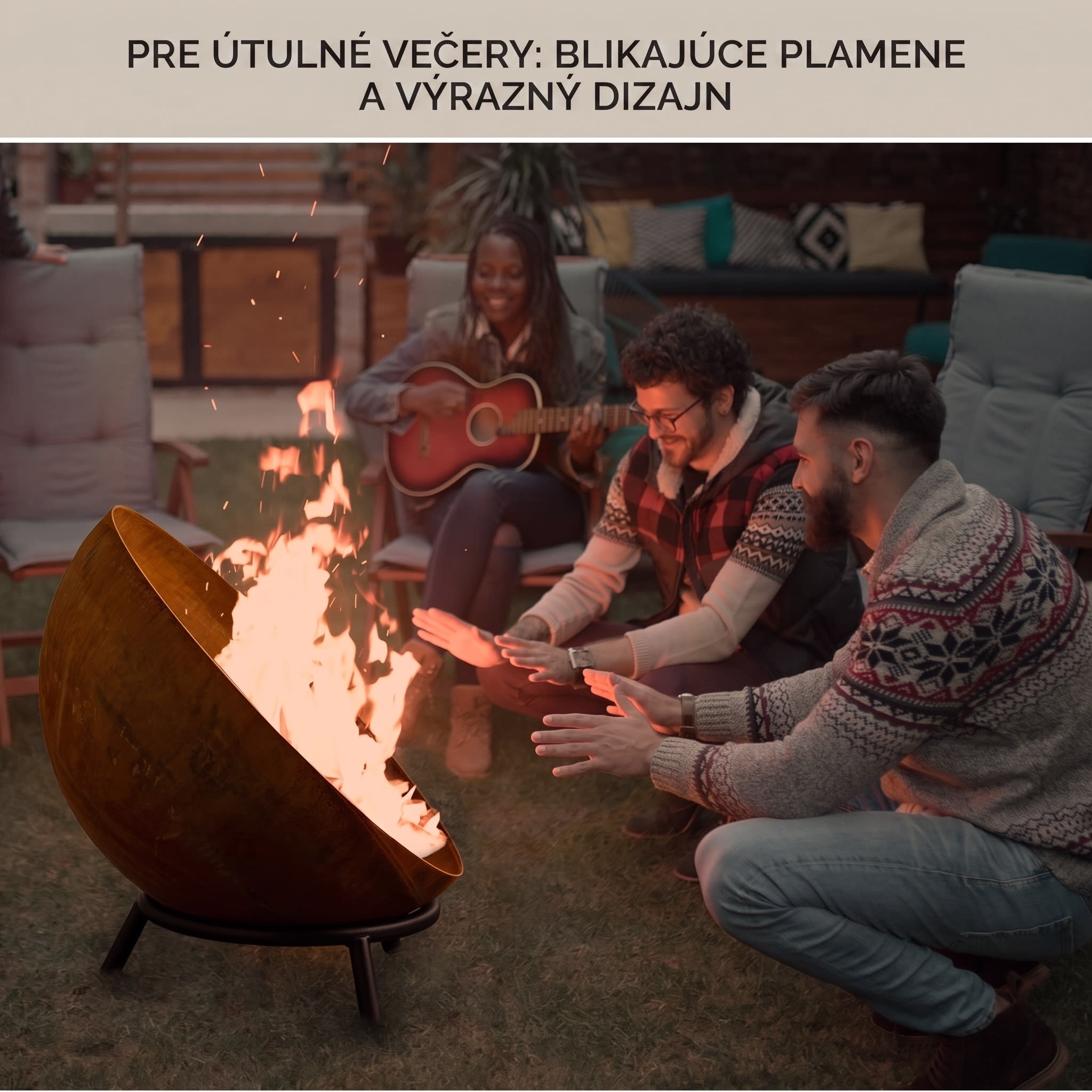 Blumfeldt Fireball Rust, ohnisko, Ø 60 cm, výklopný rošt, hrdzavý vzhľad – Obrázok 5