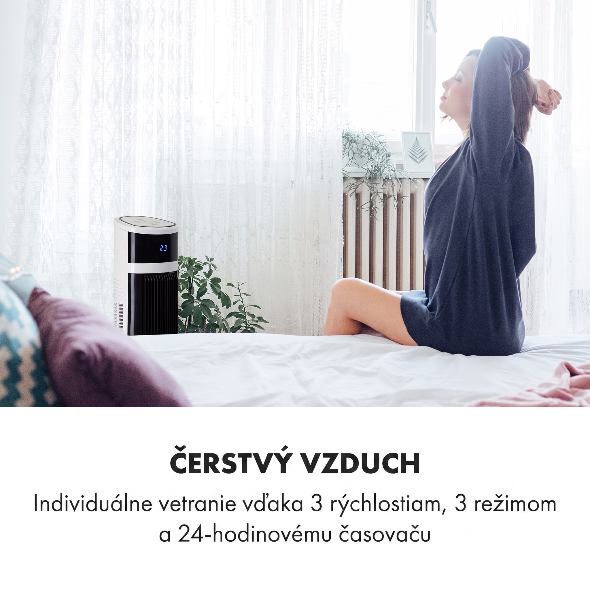 Klarstein Icetower Smart, stĺpový ventilátor, 45 wattov, ovládanie cez aplikáciu – Obrázok 4