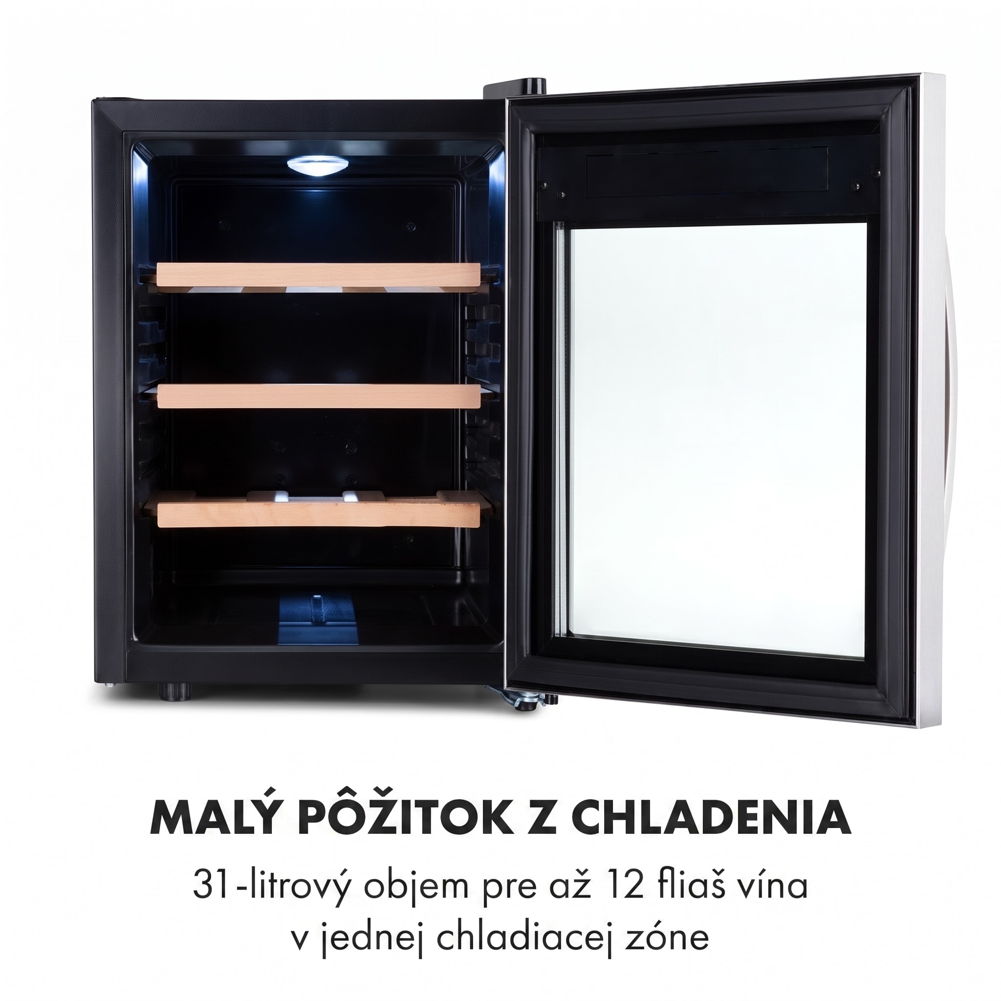 Klarstein Reserva 12 Uno, vinotéka, 31 l, 11-18°C, 1 zóna – Obrázok 2