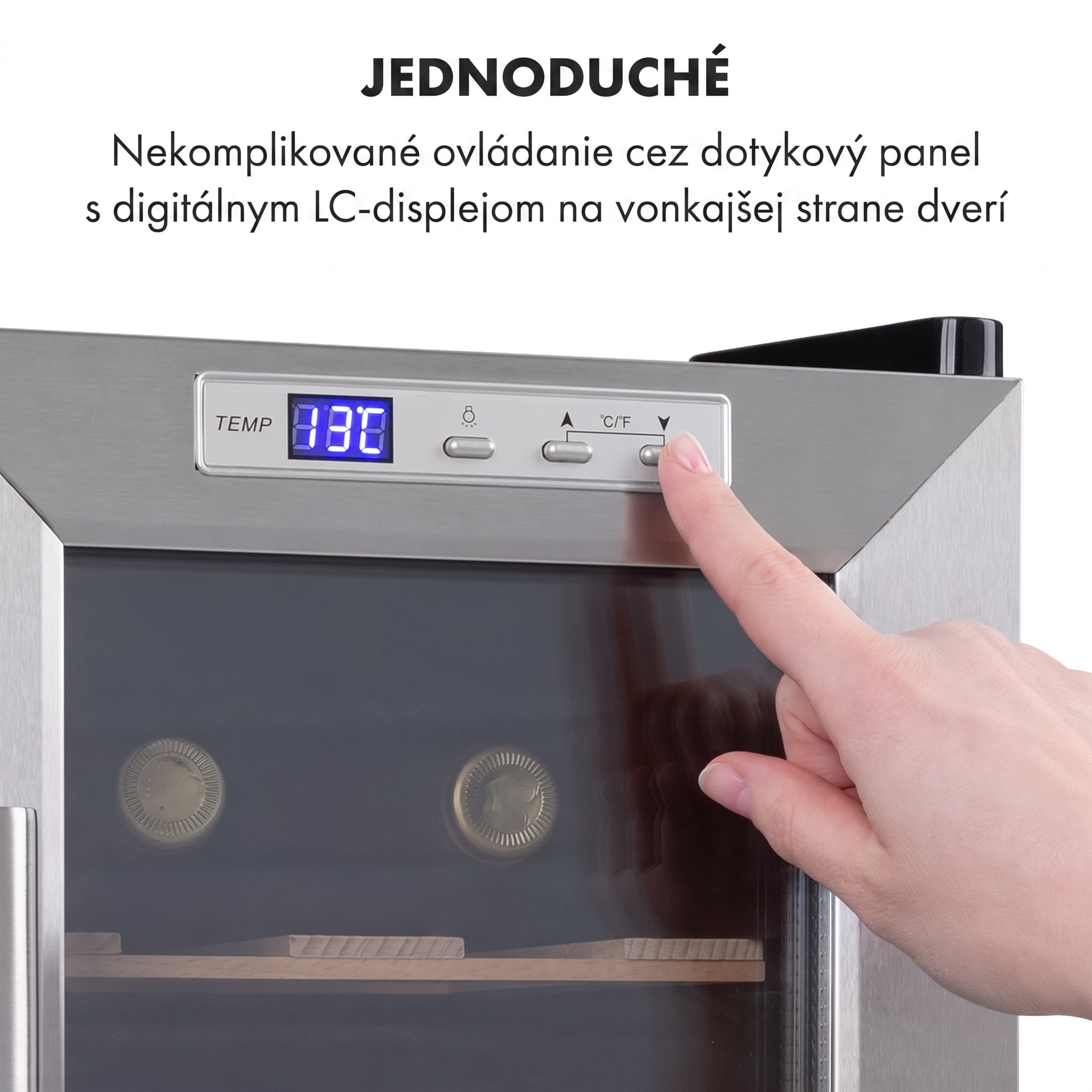 Klarstein Reserva 8 Uno, vinotéka, 23 l, 8 fliaš, 11–18°C, 26 dB, nehrdzavejúca oceľ – Obrázok 3