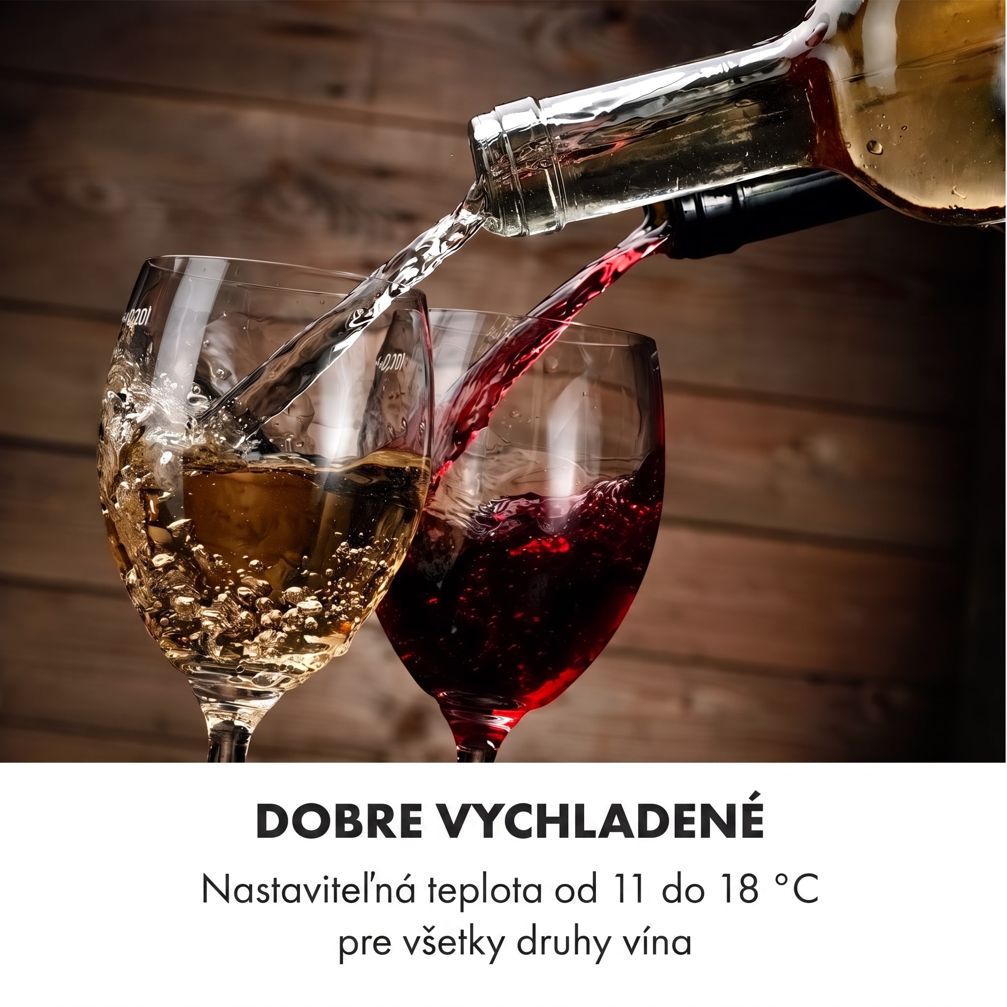 Klarstein Reserva 8 Uno, vinotéka, 23 l, 8 fliaš, 11–18°C, 26 dB, nehrdzavejúca oceľ – Obrázok 5