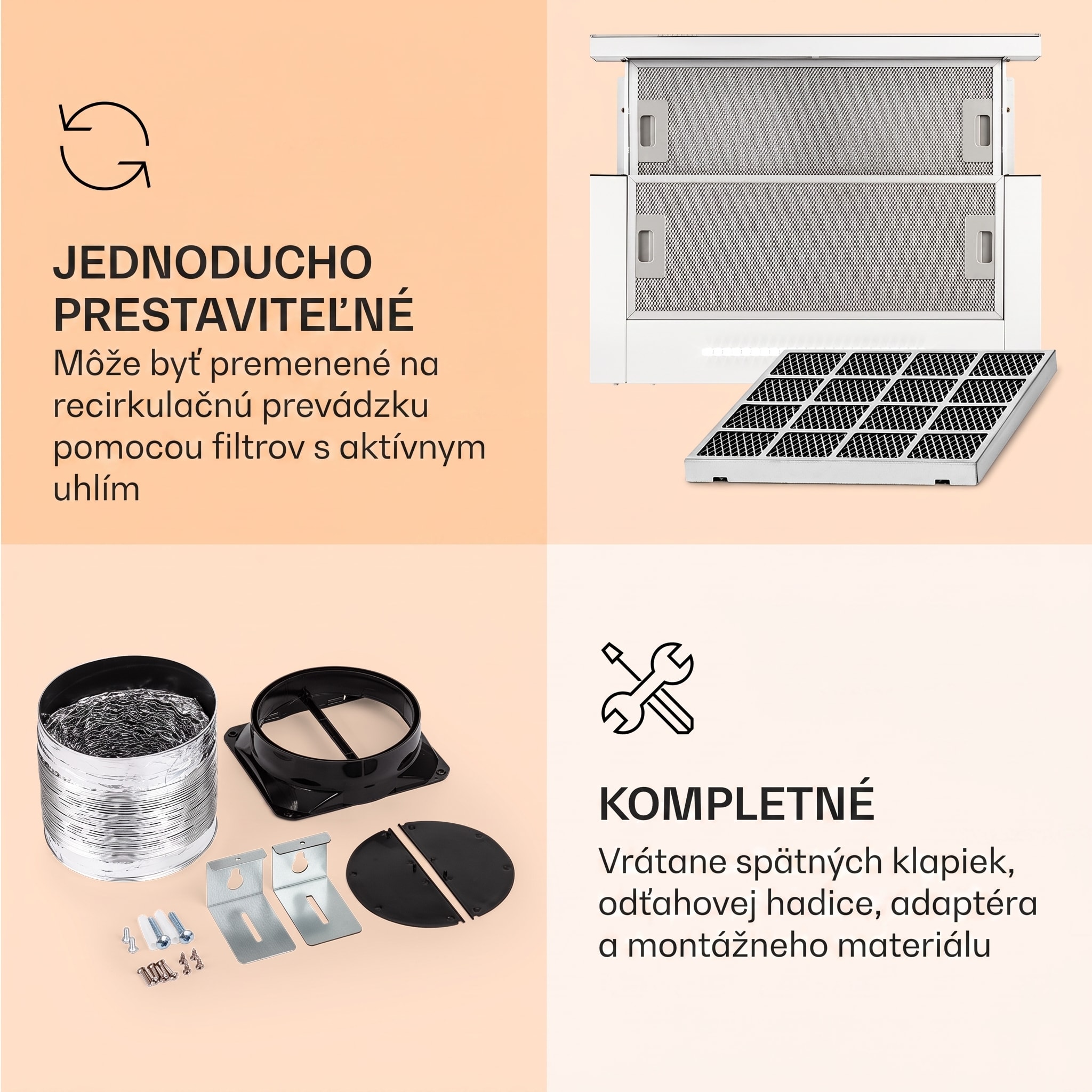 Klarstein Mariana Neo 60, plochý digestor, 60 cm, 547 m³/h, odsávanie vzduchu, LED – Obrázok 5