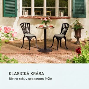 Blumfeldt Patras Jewel, mramorový stôl, secesný štýl, Ø: 57,5 cm, výška: 75 cm, liatinový stojan