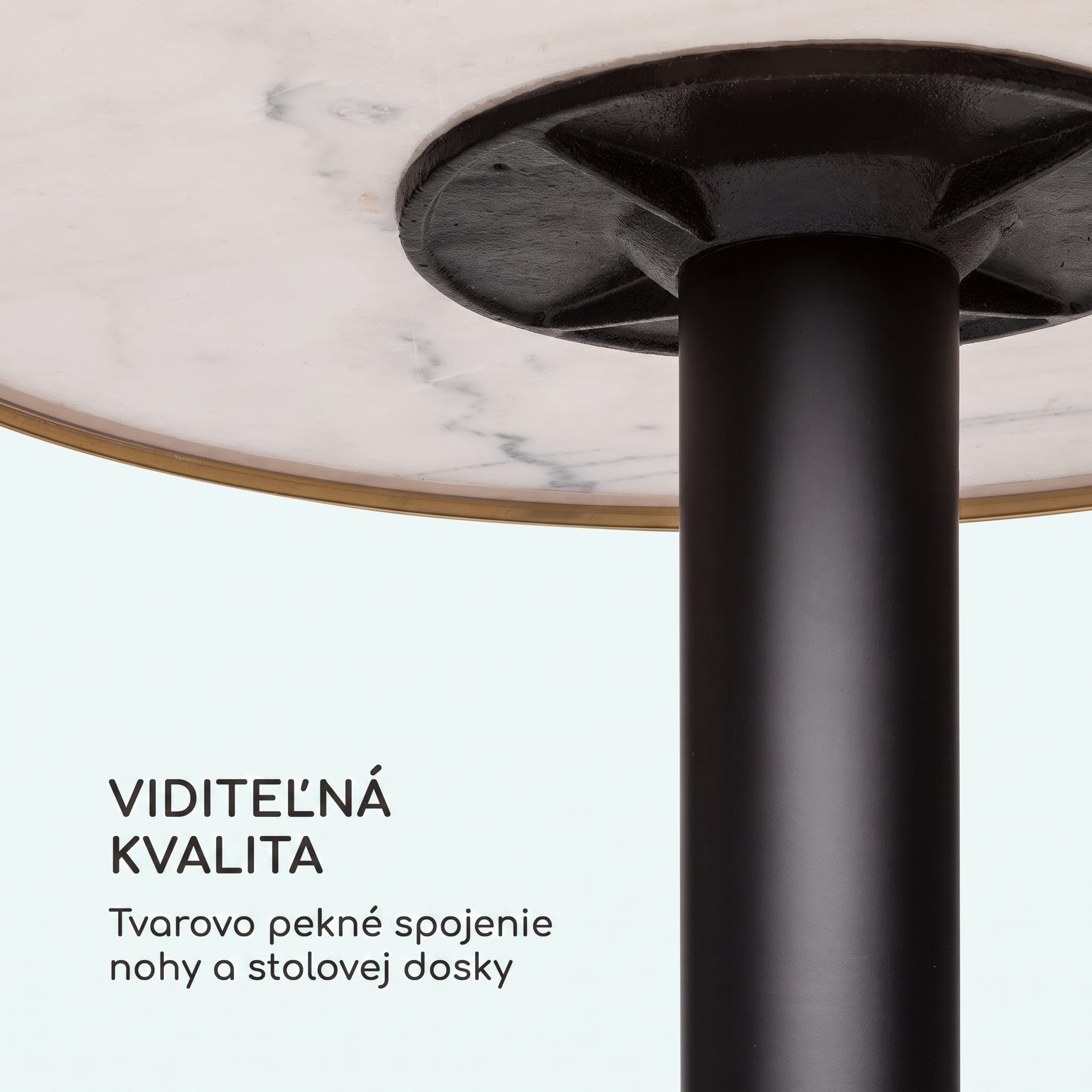 Blumfeldt Patras Jewel, mramorový stôl, secesný štýl, Ø: 57,5 cm, výška: 75 cm, liatinový stojan – Obrázok 5