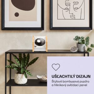 Klarstein Garonne 2, naťahovač hodiniek, 1 otočný tanier, 2 hodinky, 3 rýchlosti, 4 režimy, bambus