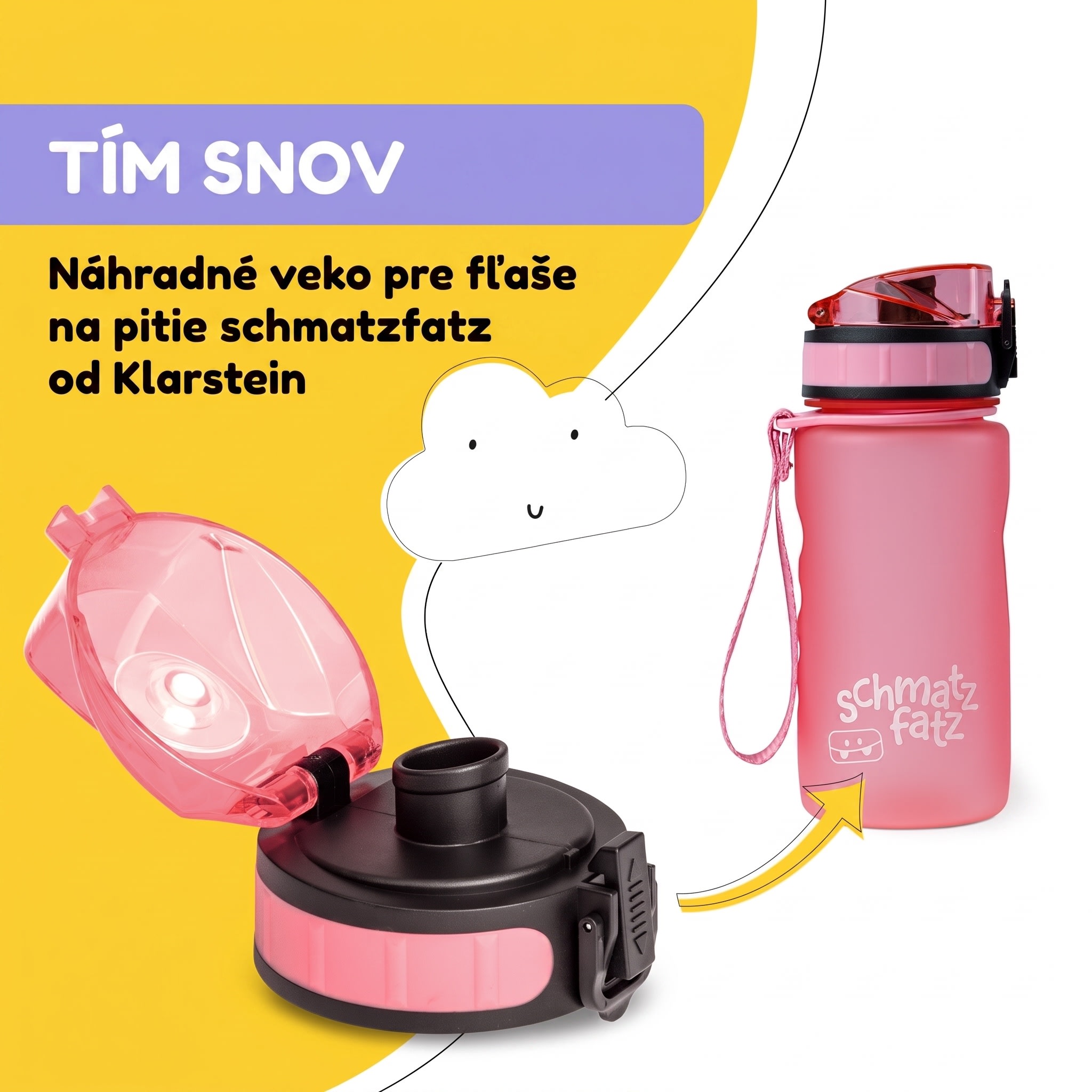 Klarstein Náhradné viečko Wakaba pre fľaše na vodu s objemom 350/400/500 ml | Plastové hrdlo | Bez BPA – Obrázok 2