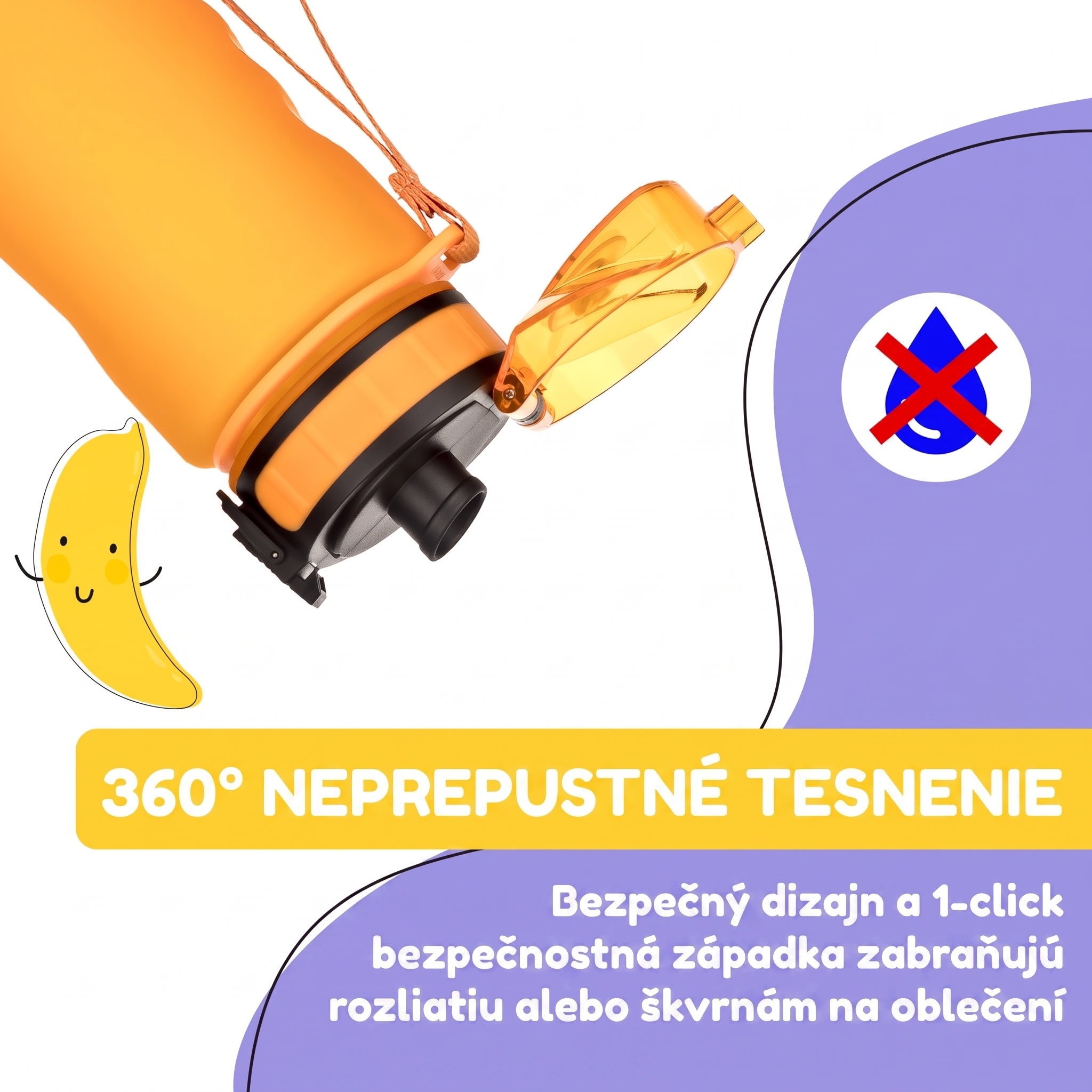 Klarstein Schmatzfatz Wakaba detská fľaša na pitie | 500 ml | Tritan | Popruh na prenášanie | Bez BPA – Obrázok 2